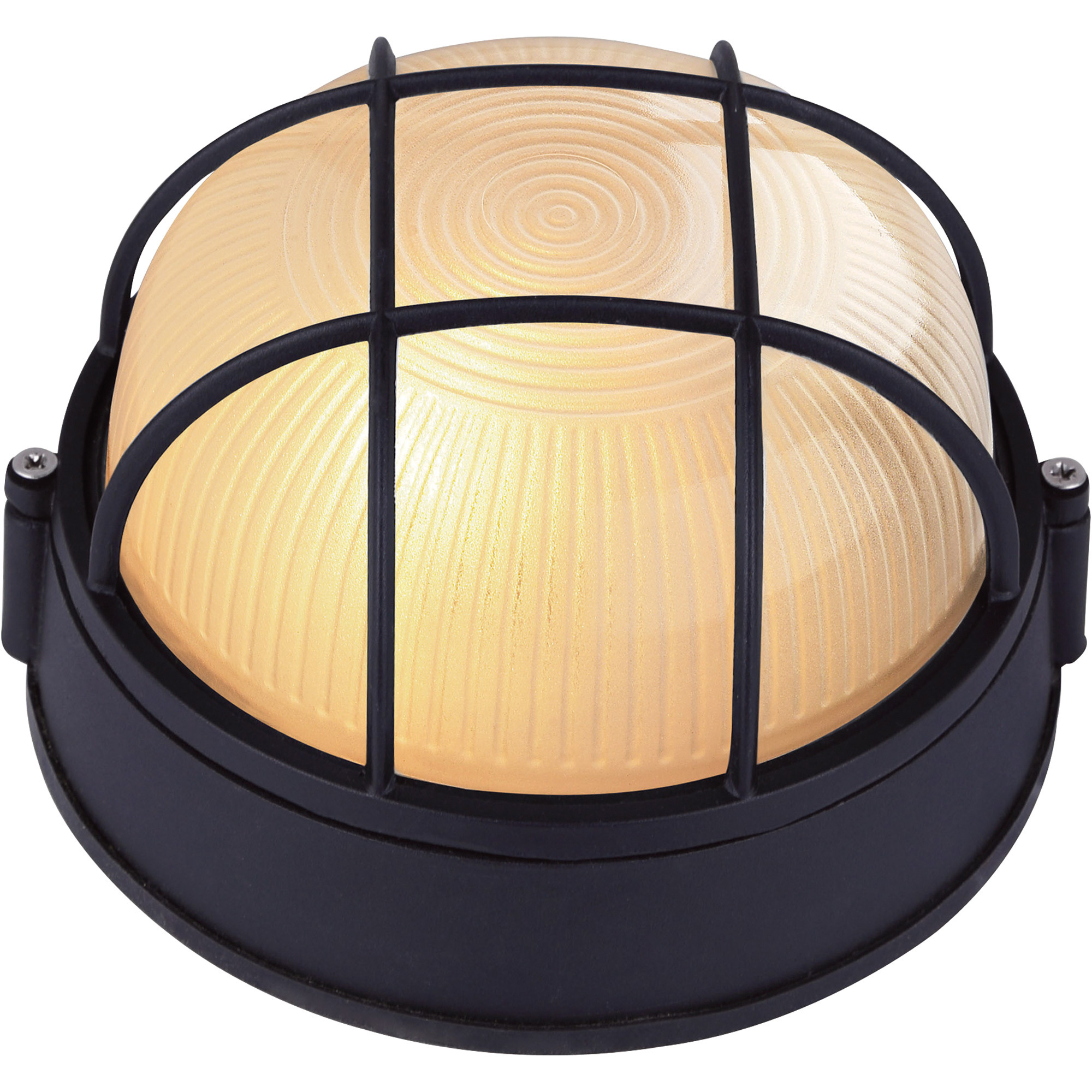 Canarm Outdoor Marine Light, Round, Black, 60 Watts, Model# IOL17BK