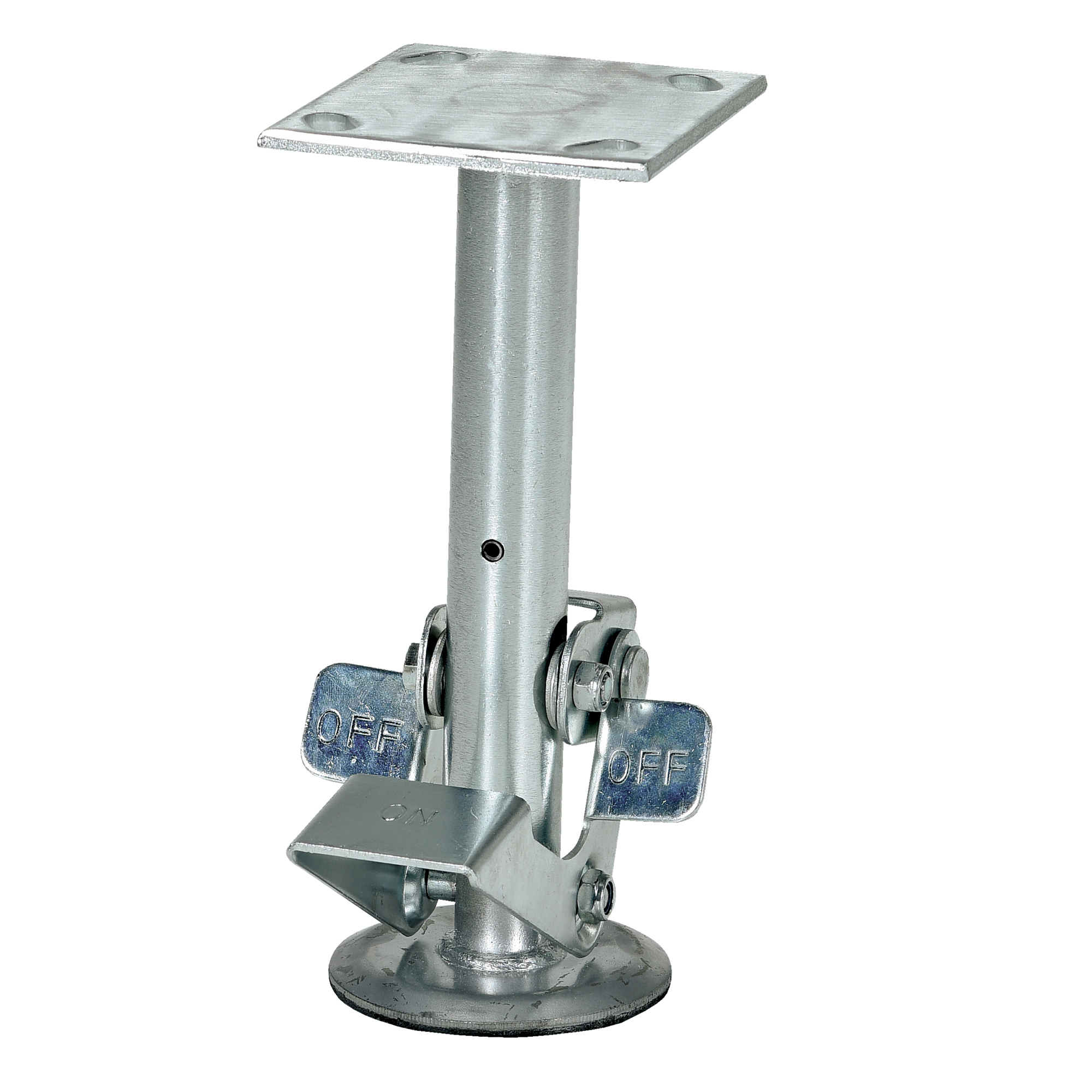 Vestil Steel Floor Lock - 9.5in. Retracted Height, 10.125in. Extended Height, Silver, Model# FL-LK-8EM