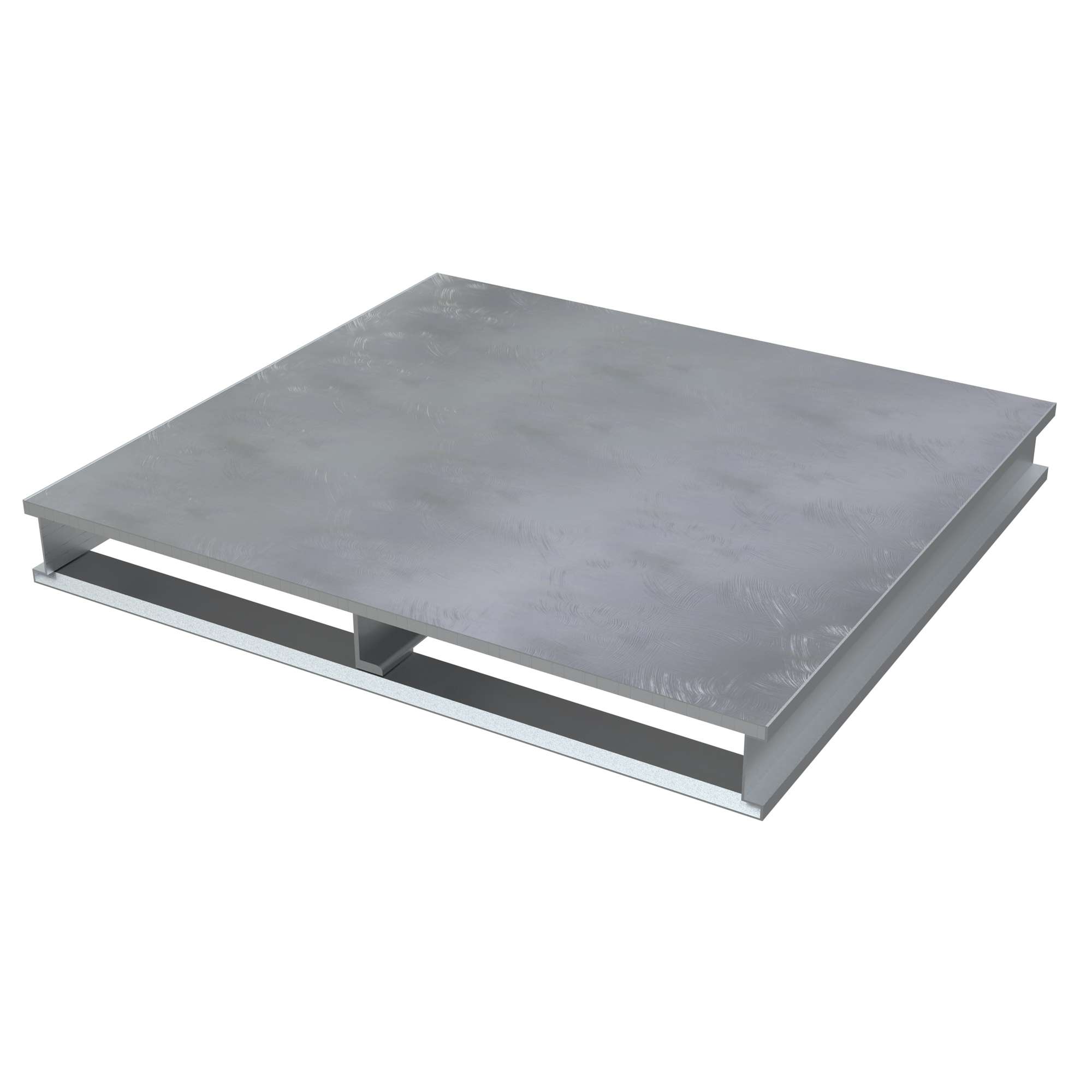 Vestil Aluminum Solid Top Pallet - 48in. x 48.125in. x 6in., 6000-Lb. Capacity, Model# AP-ST-4848