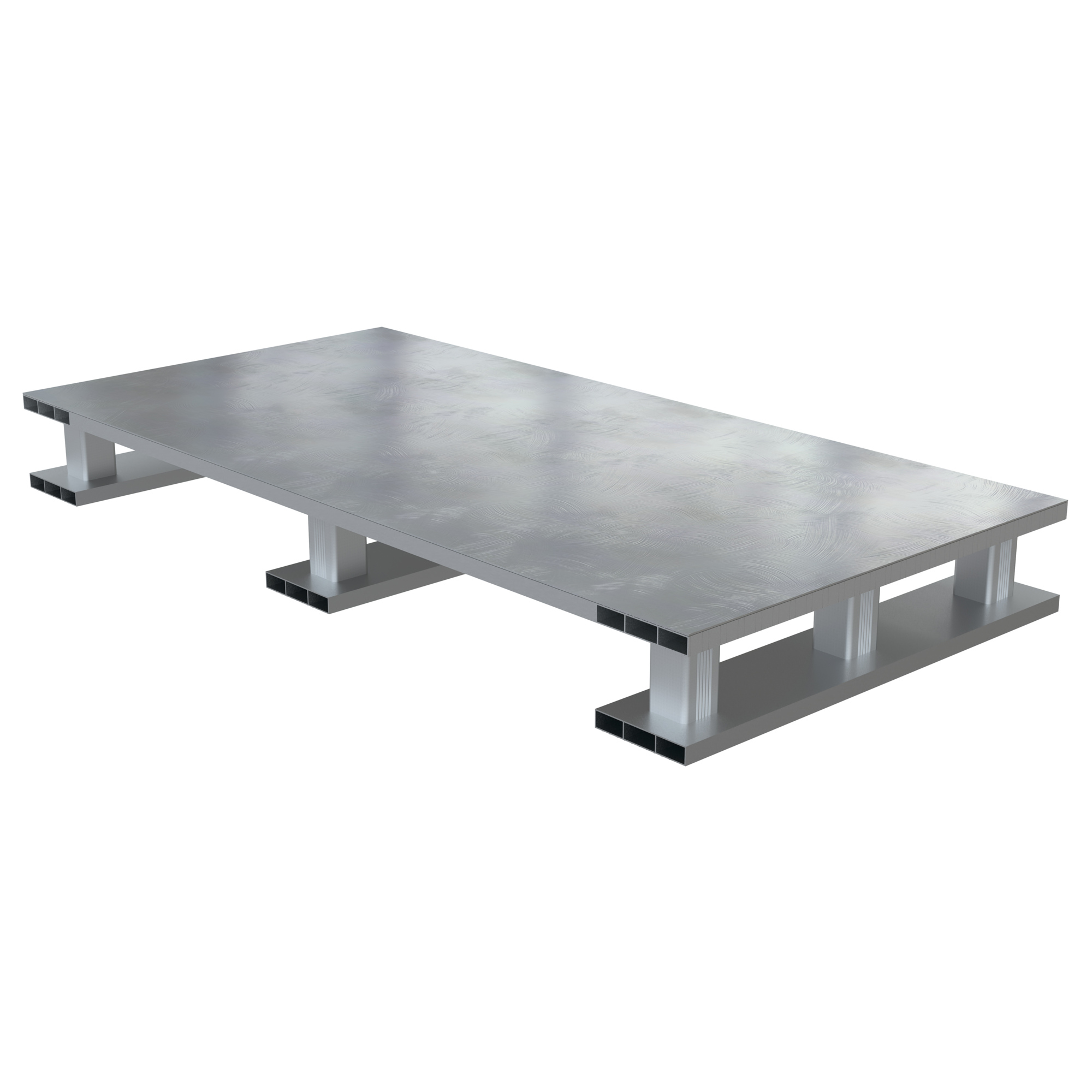 Vestil Aluminum Skid Bottom Solid Top Pallet - 48in. x 24in., 4000 Lb. Capacity, Model# AP-ST-4824-SB
