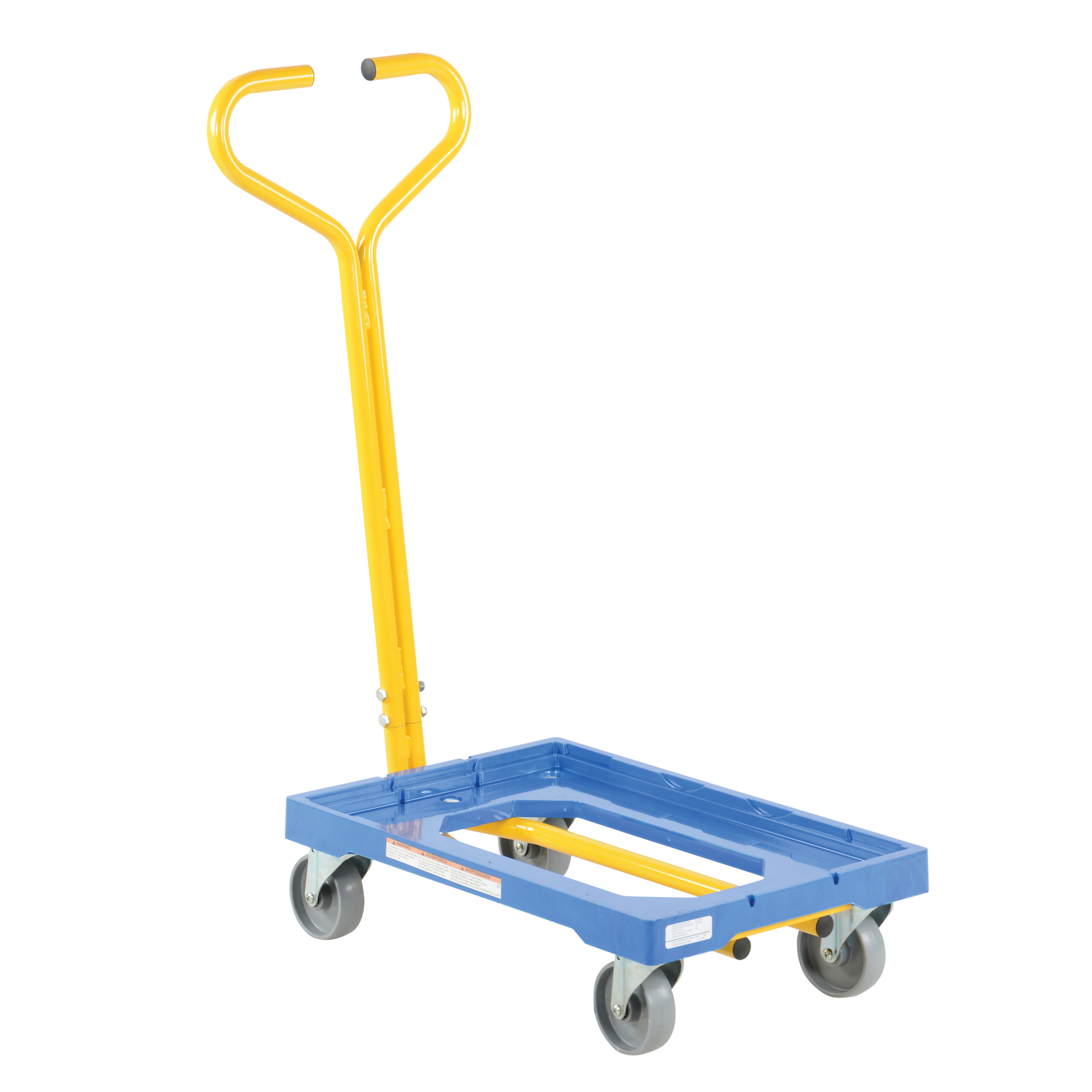 Vestil Plastic Dolly with Handle - 16in. x 24in., 500-Lb. Capacity, Polyethylene, Model# PDH-1624