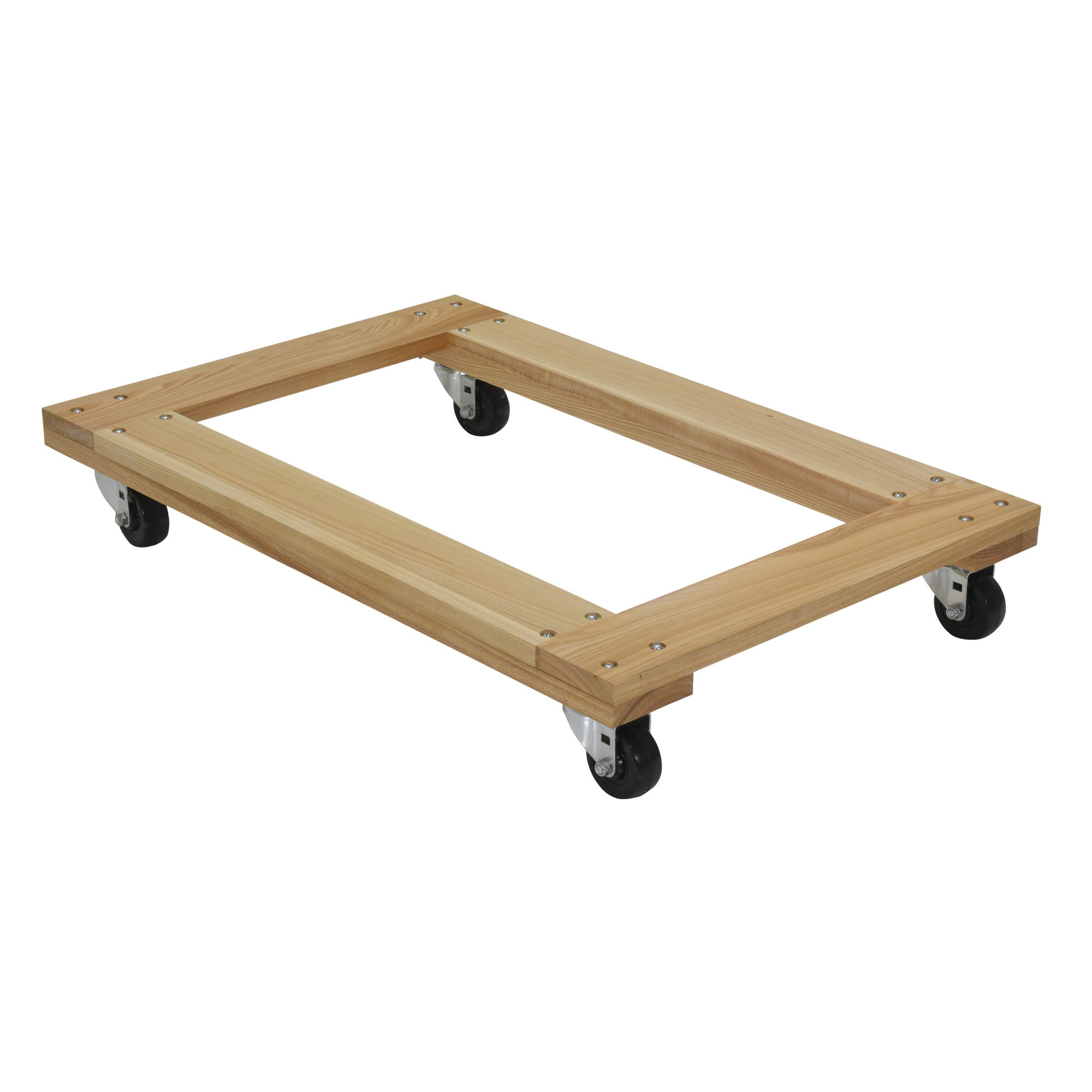 Vestil Open Deck Hardwood Dolly - 24in. x 36in., 900-Lb. Capacity, Non-Marking Casters, Model# HDOF-2436-9-NM