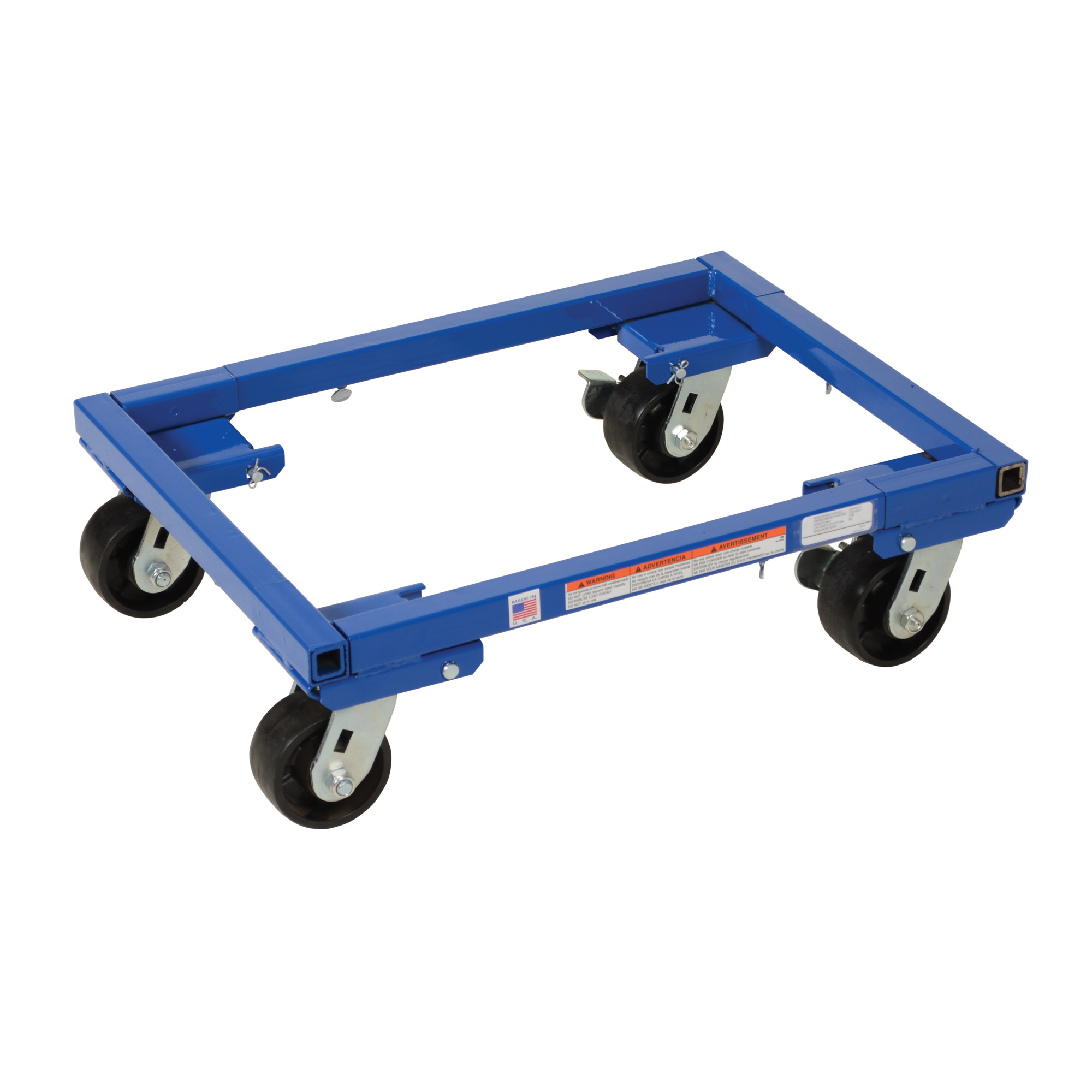 Vestil Adjustable Tote Dolly - 36.5in. x 26.5in., 2000-Lb. Capacity, Welded Steel, Swivel Casters, Model# ATD-1622-4