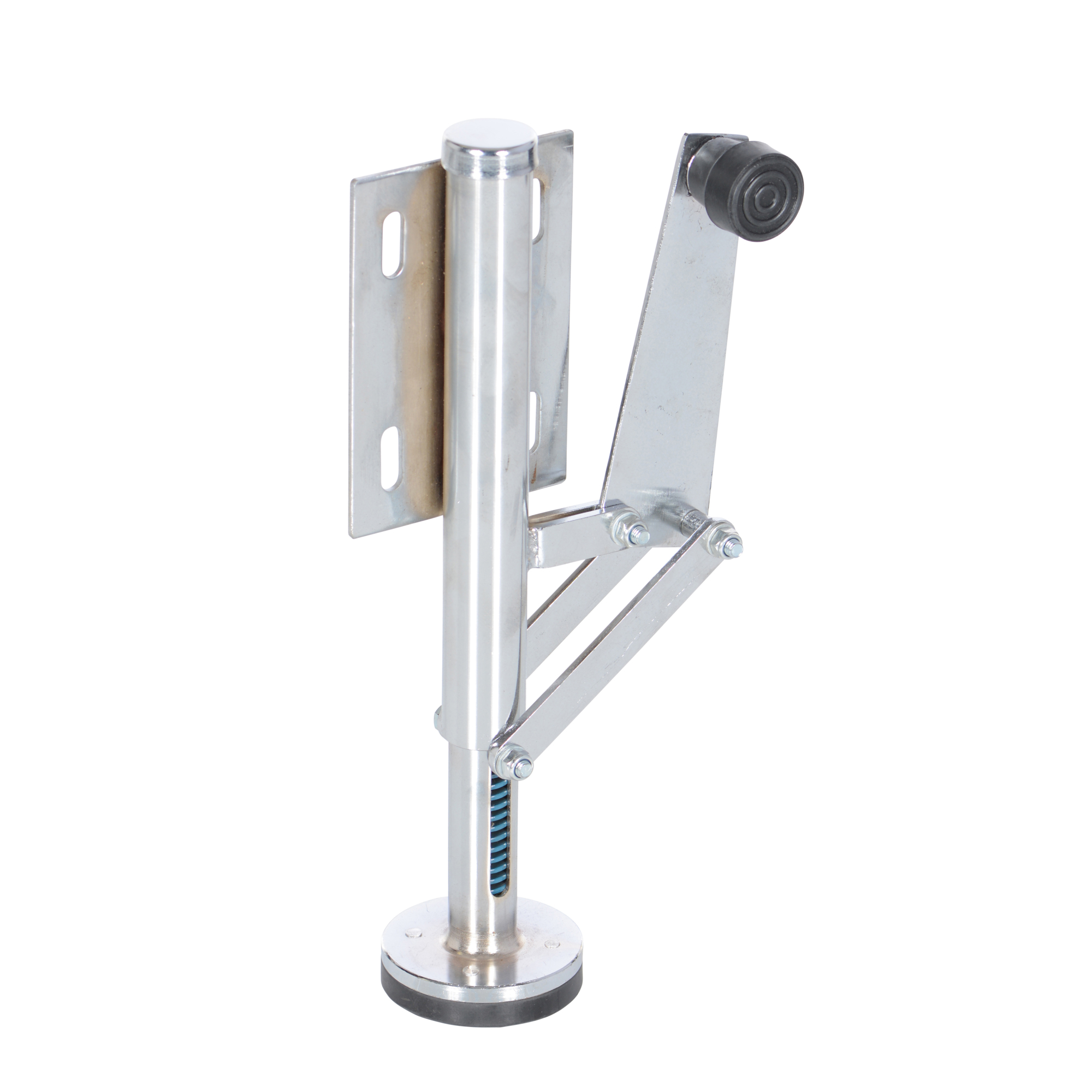 Vestil Steel Floor Lock - Left Side Mount, Retracted Height 10in., Extended Height 12in., Silver, Model# FL-LK-SMR-L