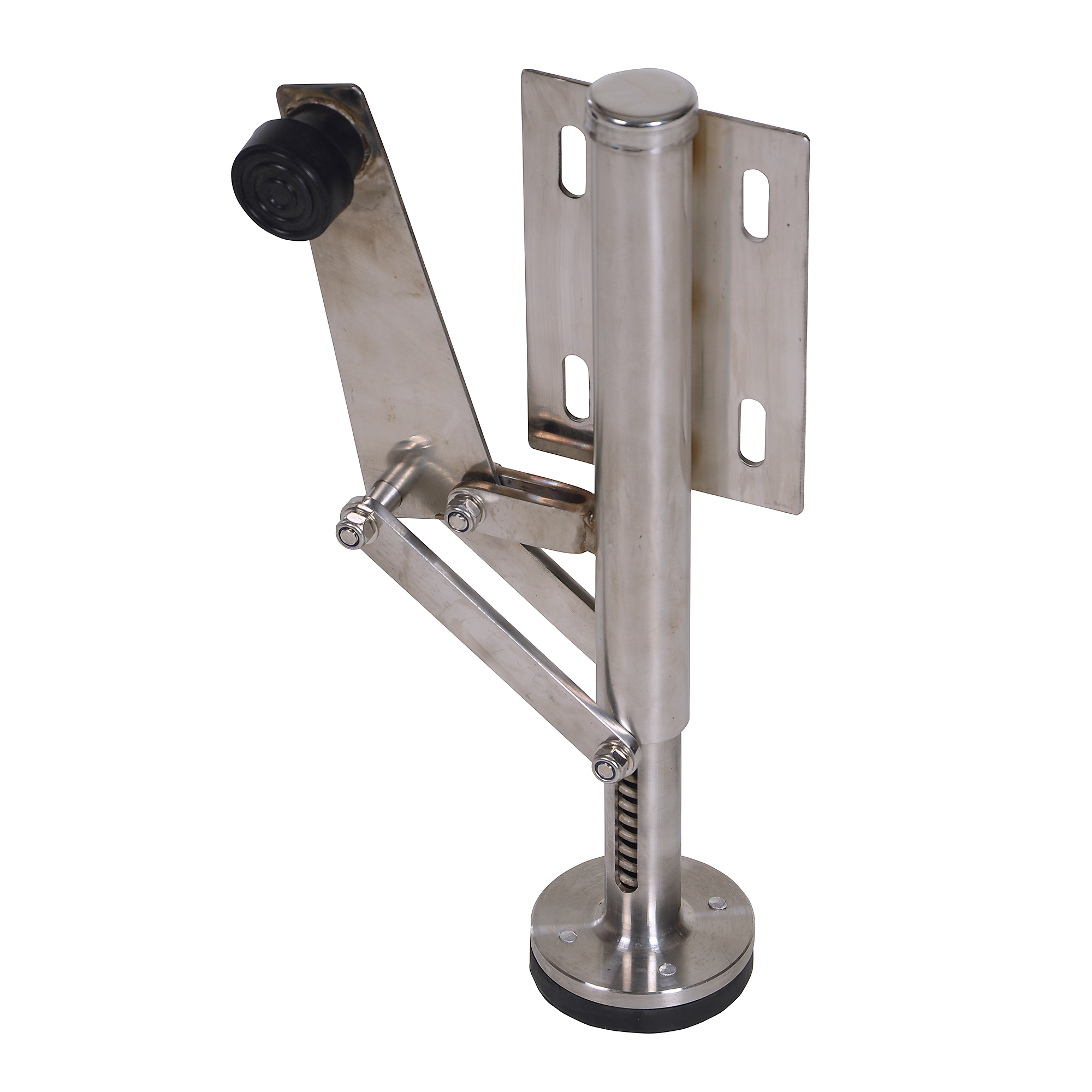 Vestil Stainless Steel Right Mount Hand Operated Floor Lock 10 to 12 In. Height Silver