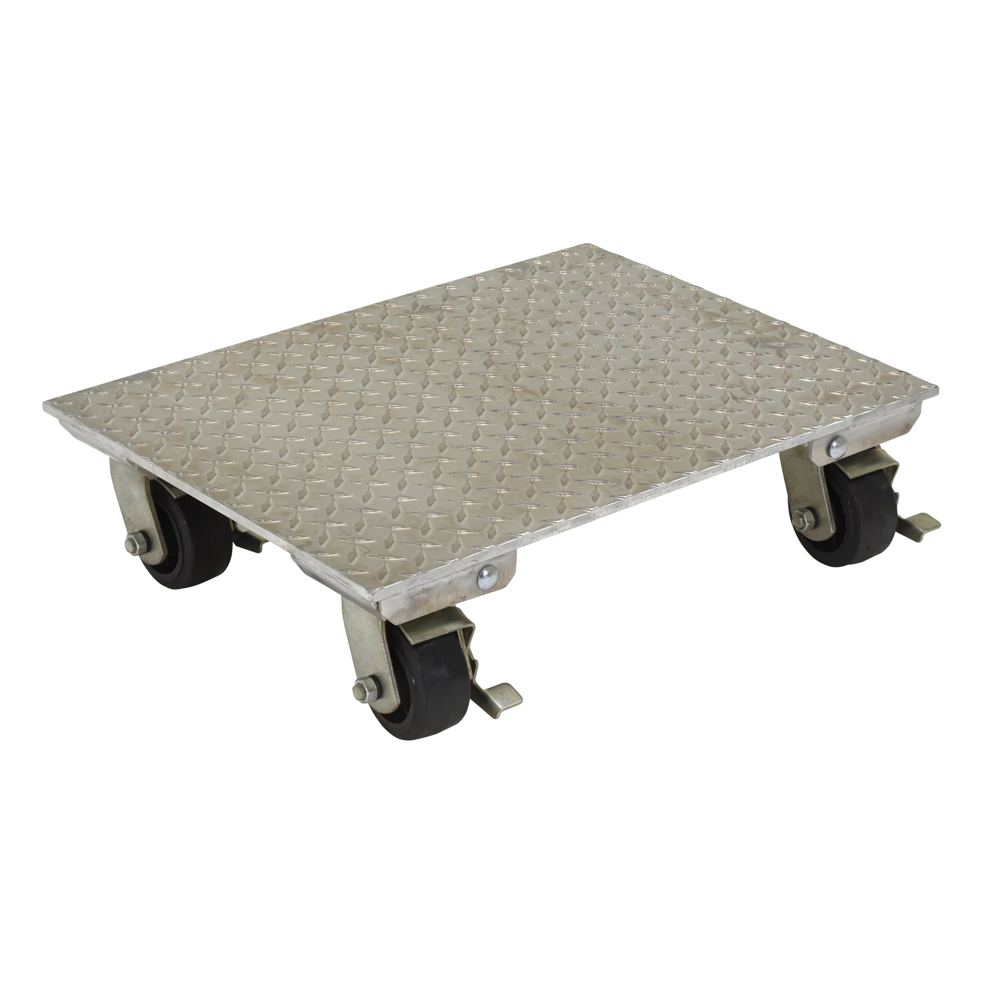 Vestil Aluminum Plate Dolly - 24in. x 30in., 1200-Lb. Capacity, Mold-On Rubber Casters, Model# VPLDO/A-2430-AS