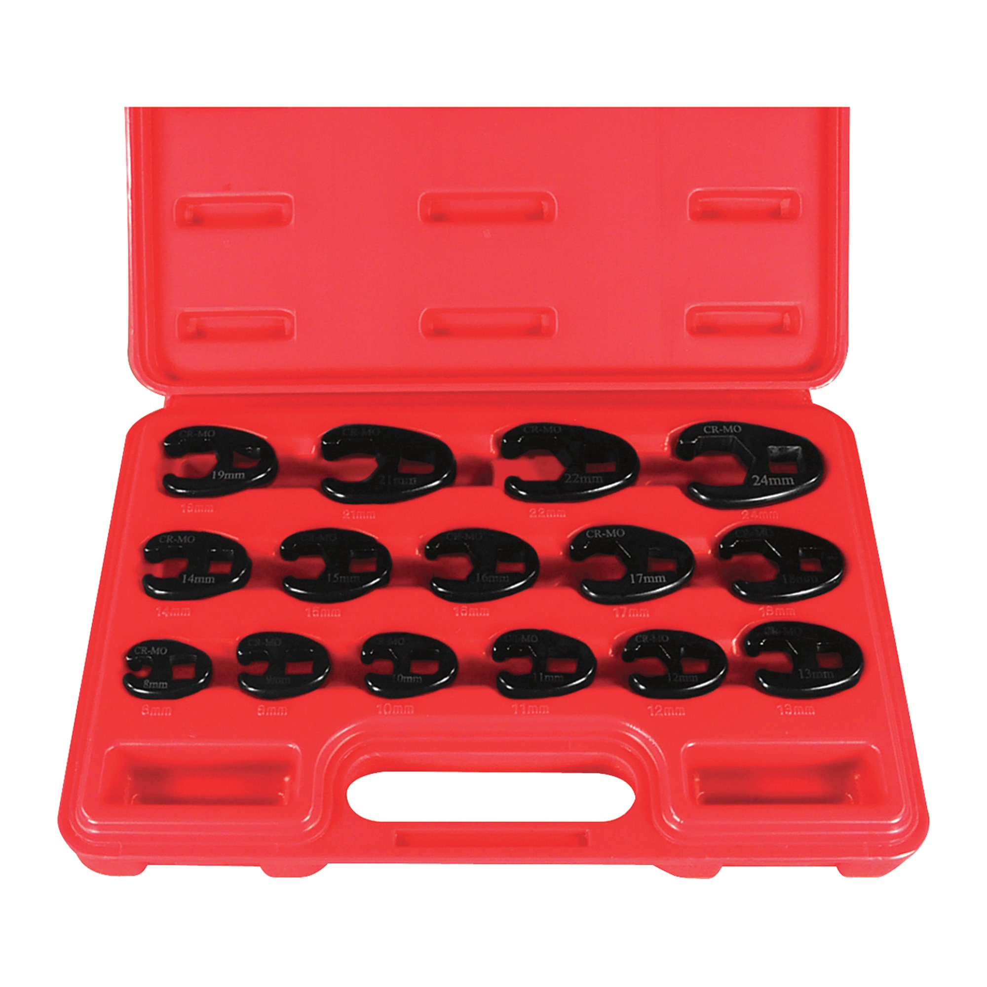 Astro Pneumatic Crowfoot Wrenches — 15Pc. Set, Metric, Model 7115