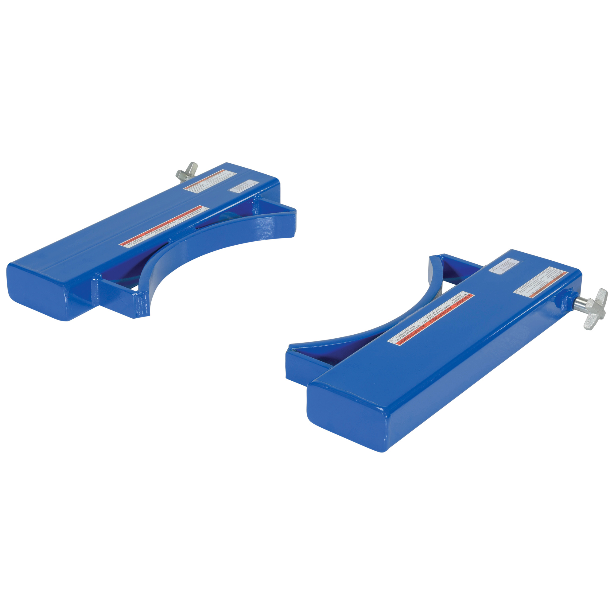 Vestil Steel Fork Mounted Drum Gripper 30 Gallon 800 Lb. Capacity Blue