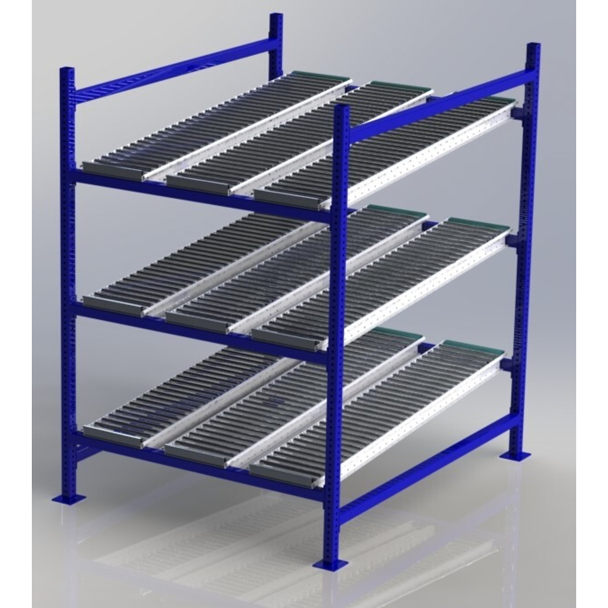 Unex, Gravity Flow Rack Starter, Overall Height 72 in, Width 48 in, Depth 60 in, Model# CF99SR48603-S