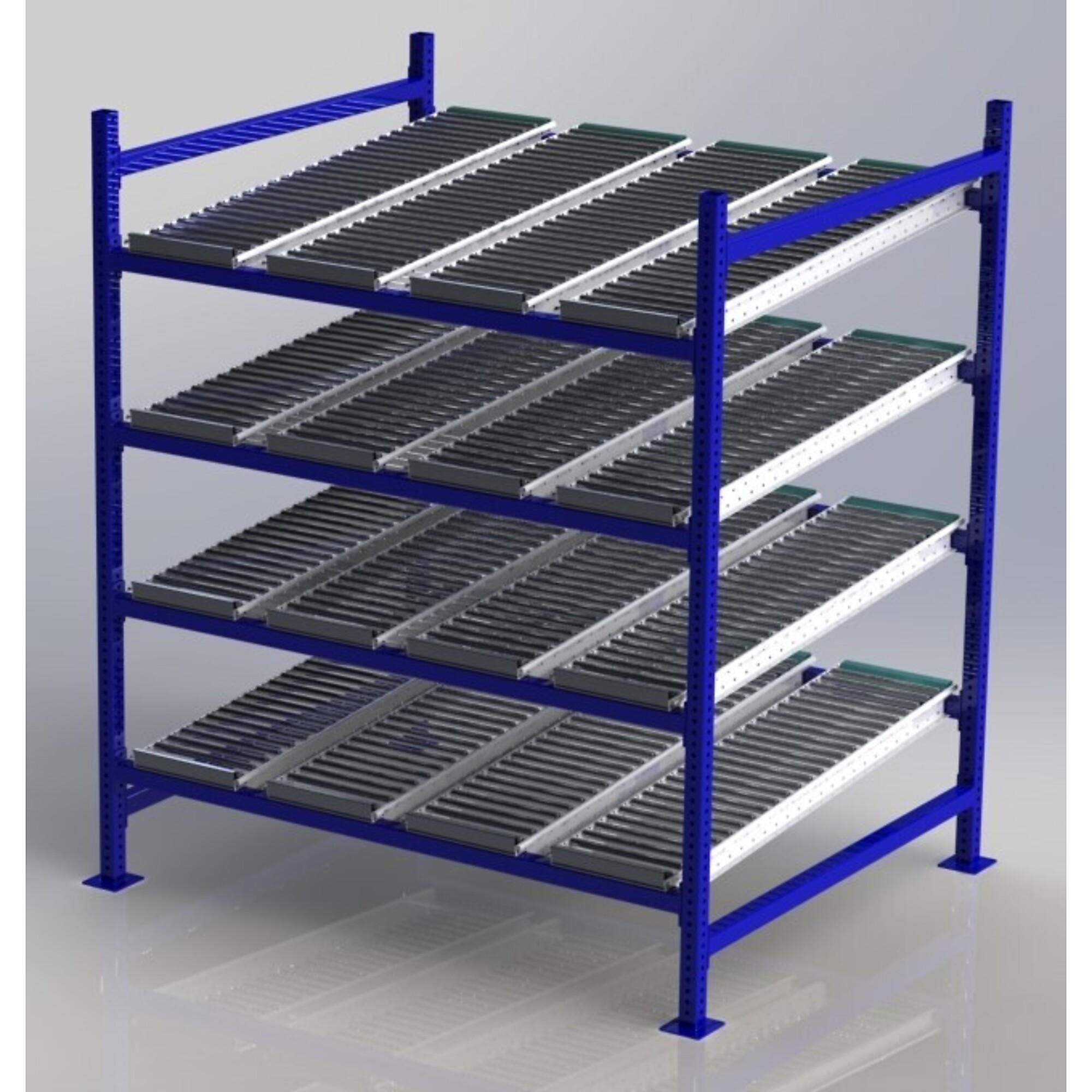 Unex, Gravity Flow Rack Starter, Overall Height 72 in, Width 60 in, Depth 48 in, Model# CF99SR60484-S