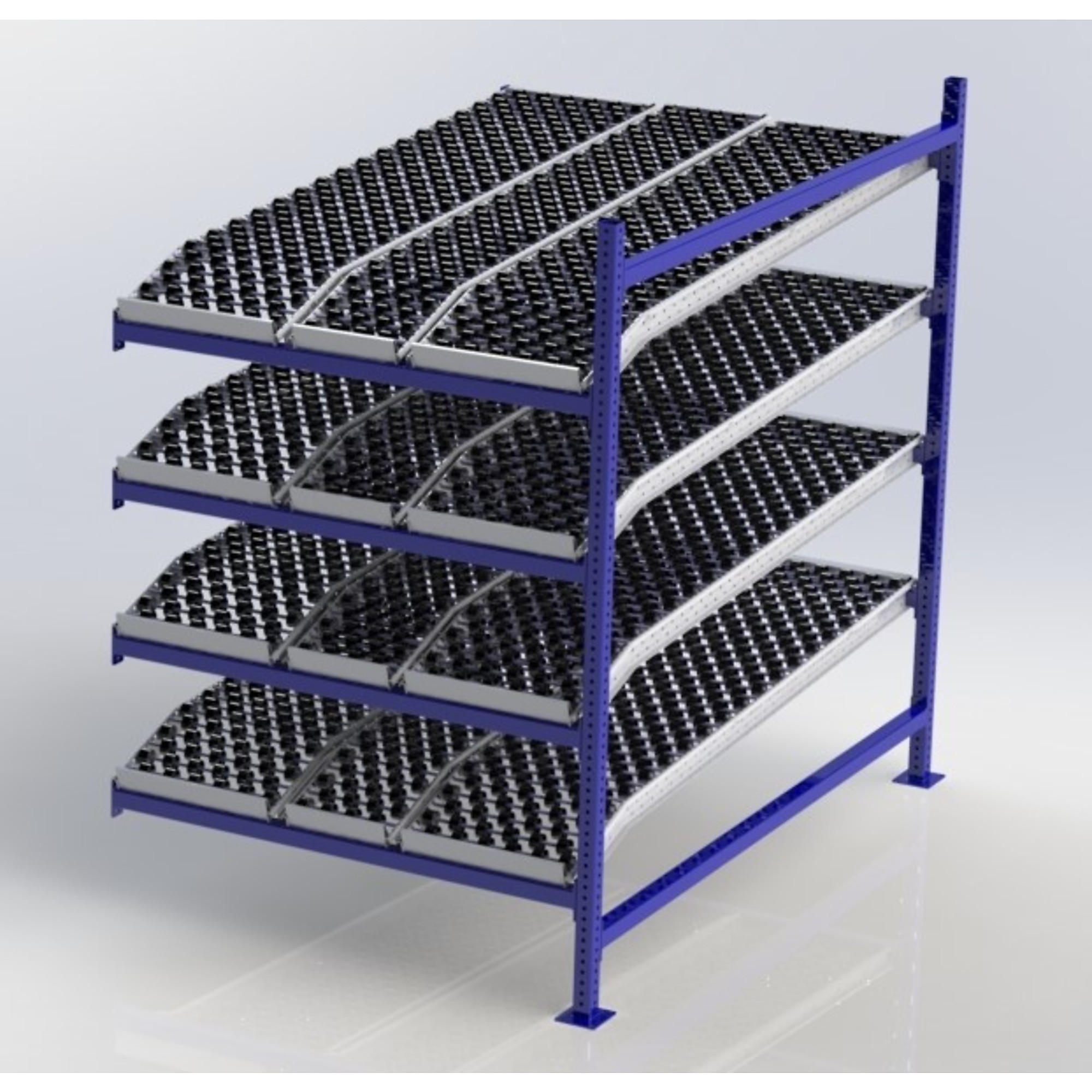 Unex, Gravity Flow Rack Adder, Overall Height 72 in, Width 48 in, Depth ...