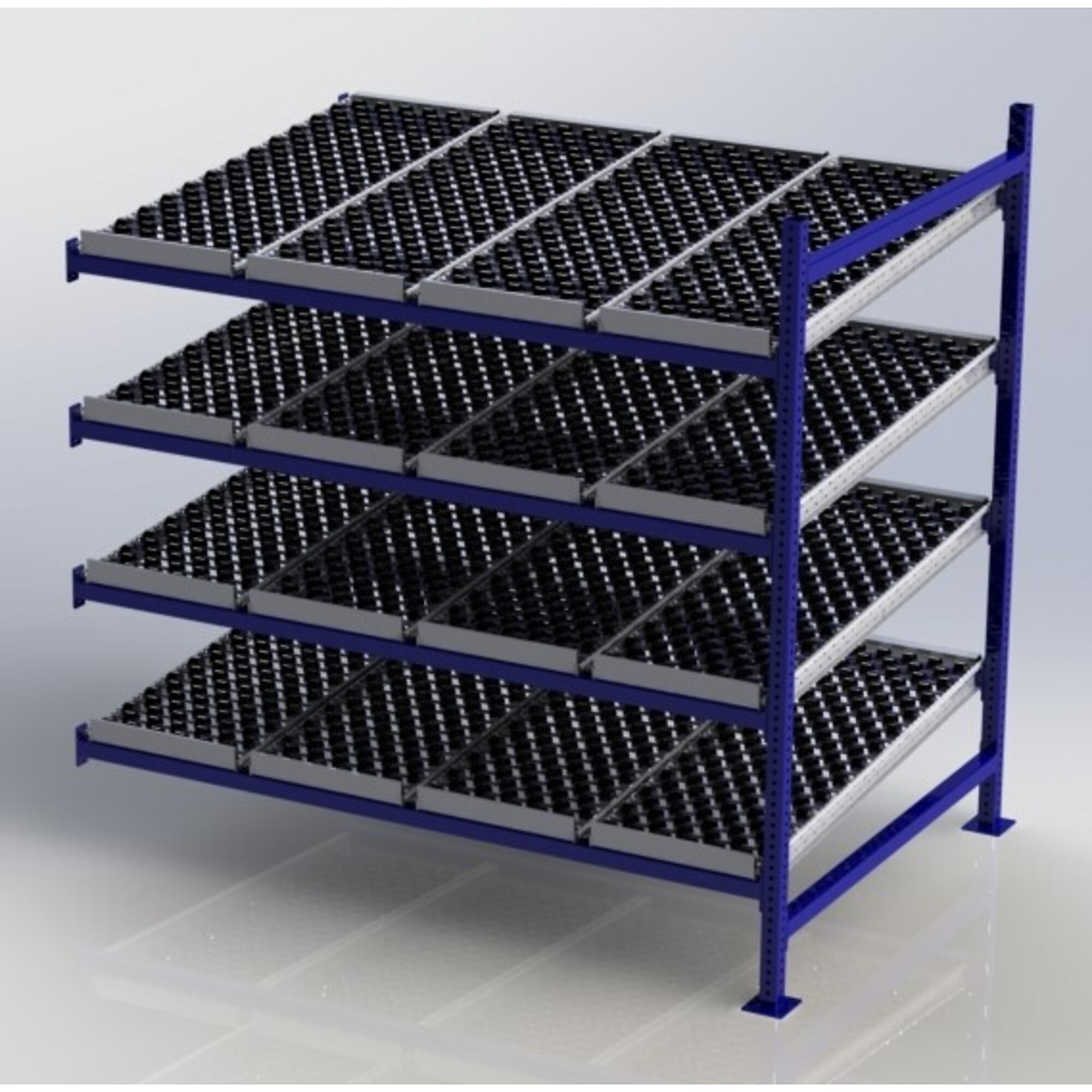 Unex, Gravity Flow Rack Adder, Overall Height 72 in, Width 72 in, Depth 48 in, Model# CF99SW72484-A