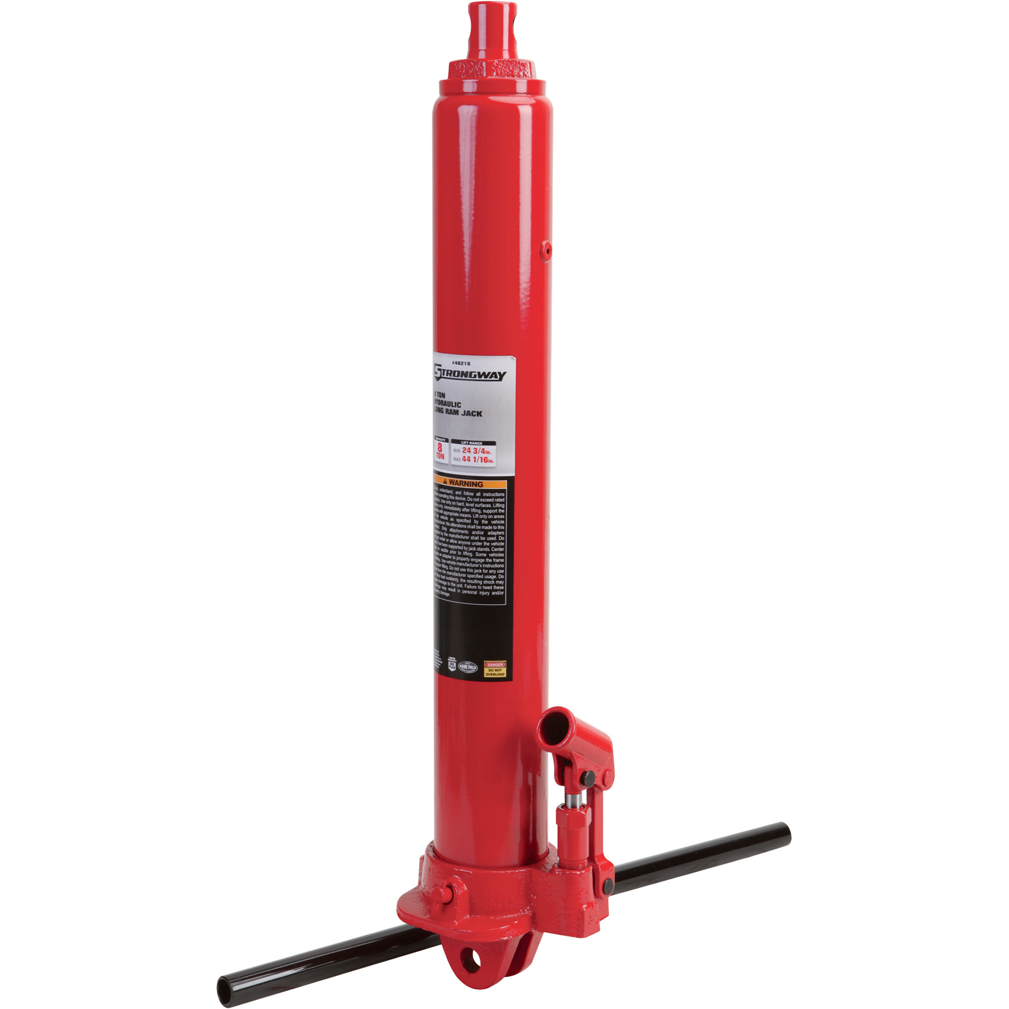 Strongway 8-Ton Long Ram Hydraulic Jack, Single Piston, Clevis Base  Northern Tool