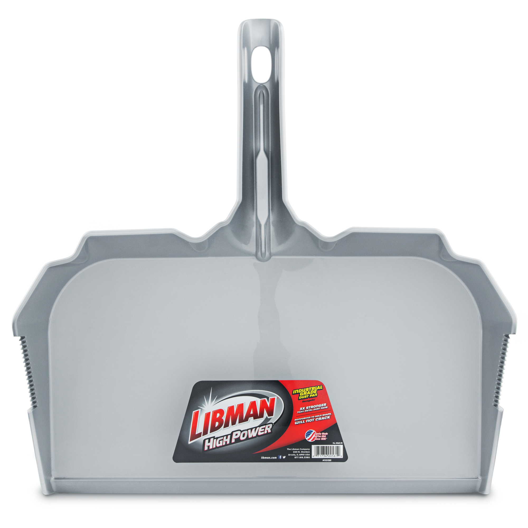 Libman Industrial-Grade Plastic Dust Pan, 19in. W, Model# 581