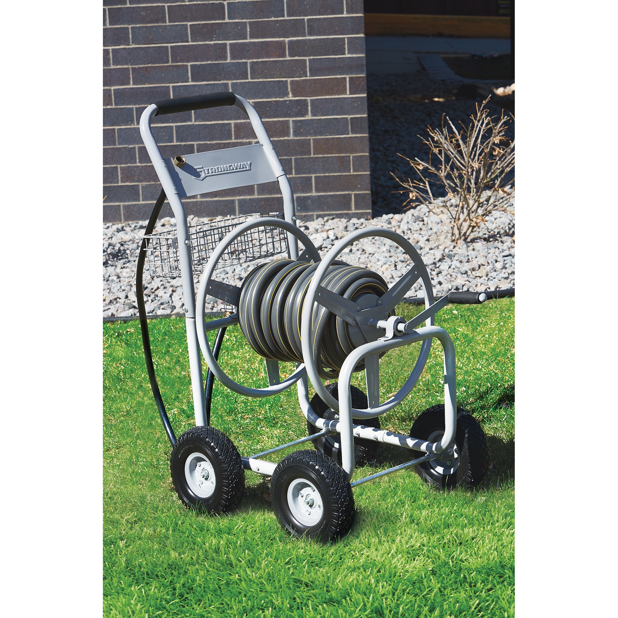 Strongway Garden Hose Reel Cart Holds 400ft. x 5/8in. Hose 