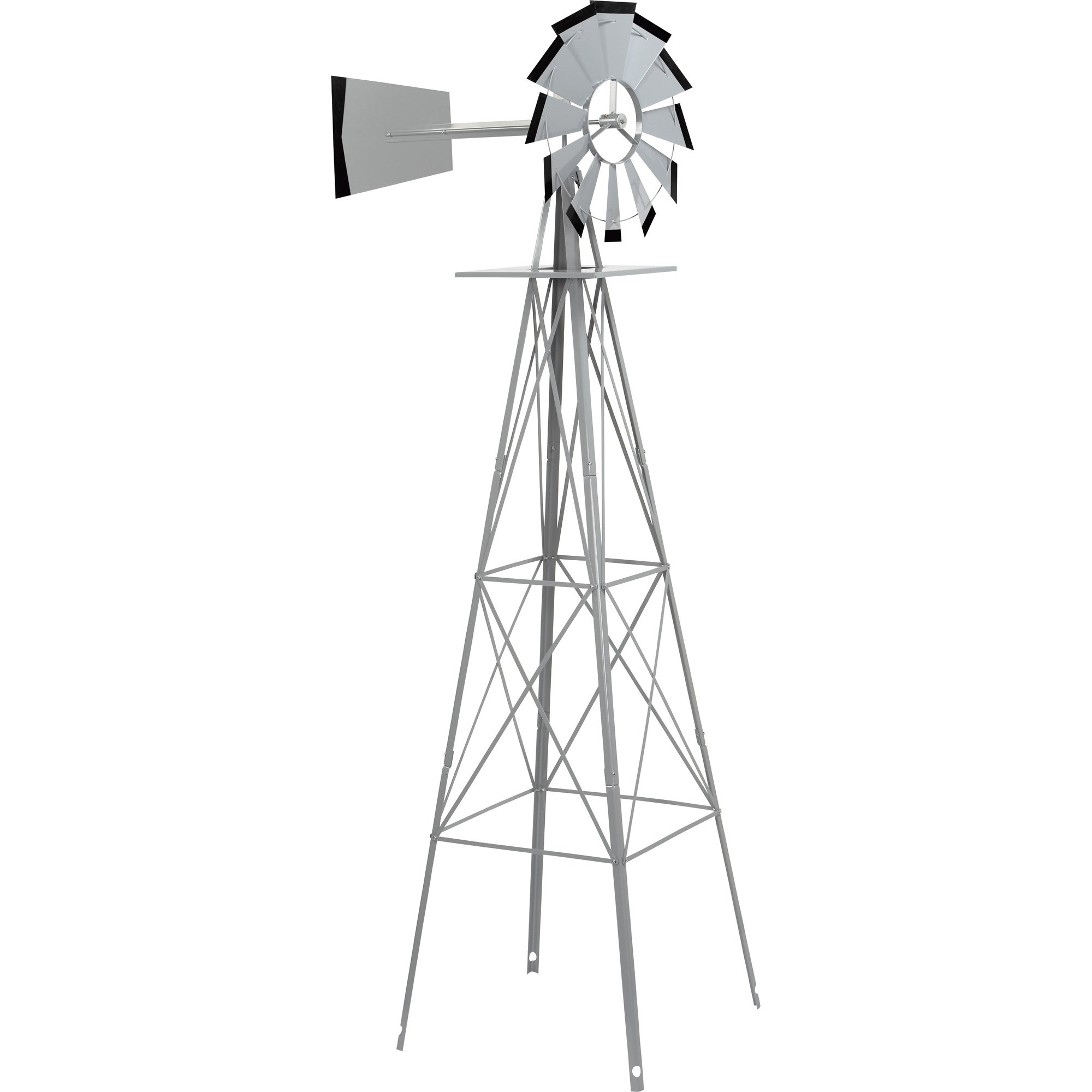 Strongway Ornamental Garden Windmill — 8ft.H, Gray