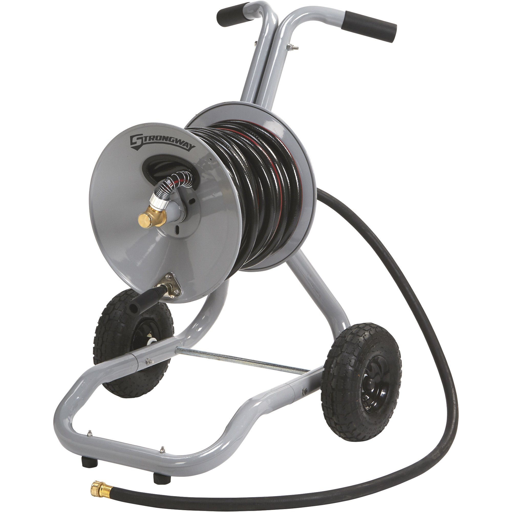  Ironton Steel Hose Reel Yard and Garden Cart, Holds up to  5/8in. x 300ft. Garden Hose, Easy-Rolling 10in. Pneumatic Tires : Ironton:  Patio, Lawn & Garden
