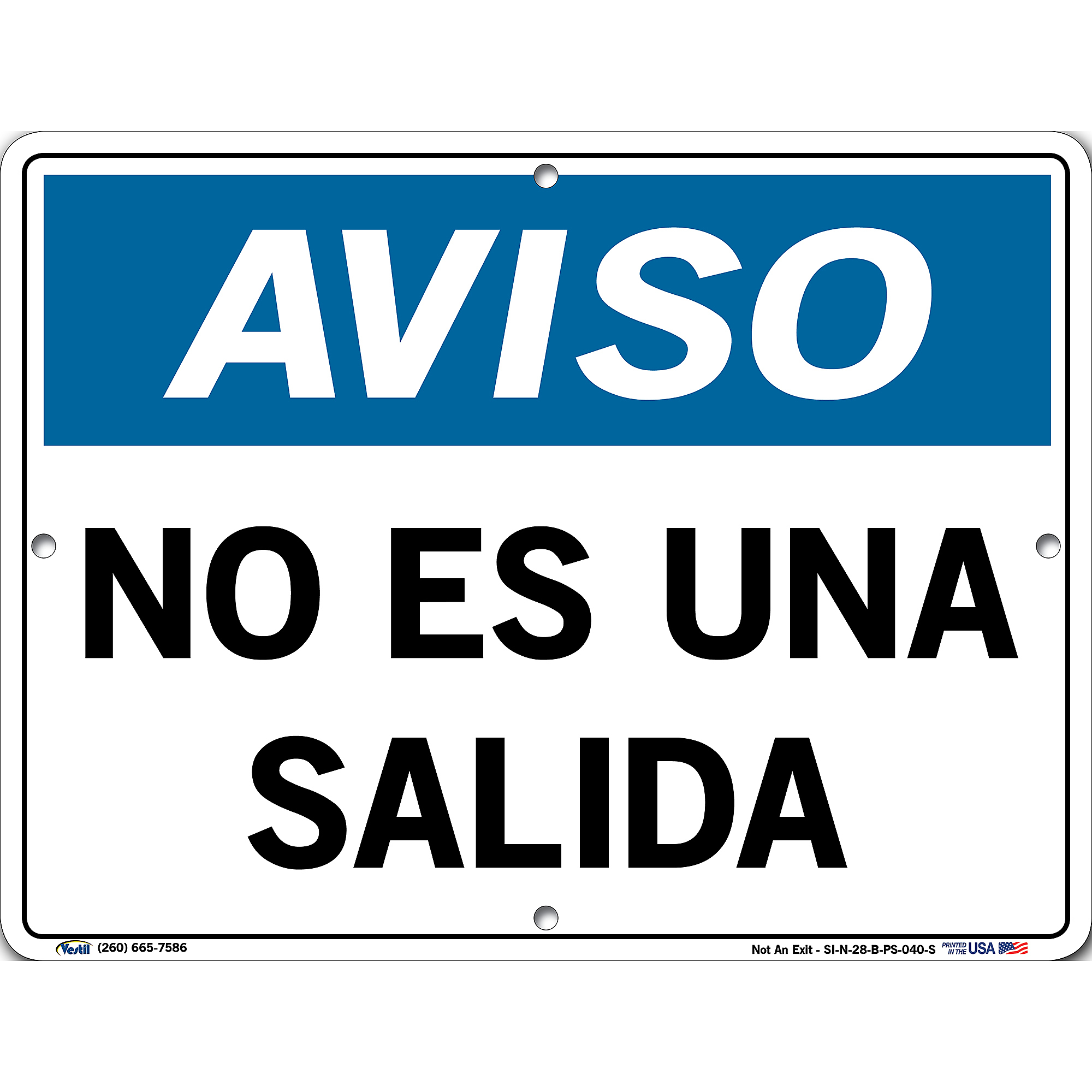 Vestil, Notice Sign (Spanish/Espanol) - Polystyrene, Sign Message NO ENTRAR,  PARA EMPLEADOS SOLAMENTE, Height 10.5 in, Width 2 in, Model SI-N-54-C-PS- -  Yahoo Shopping