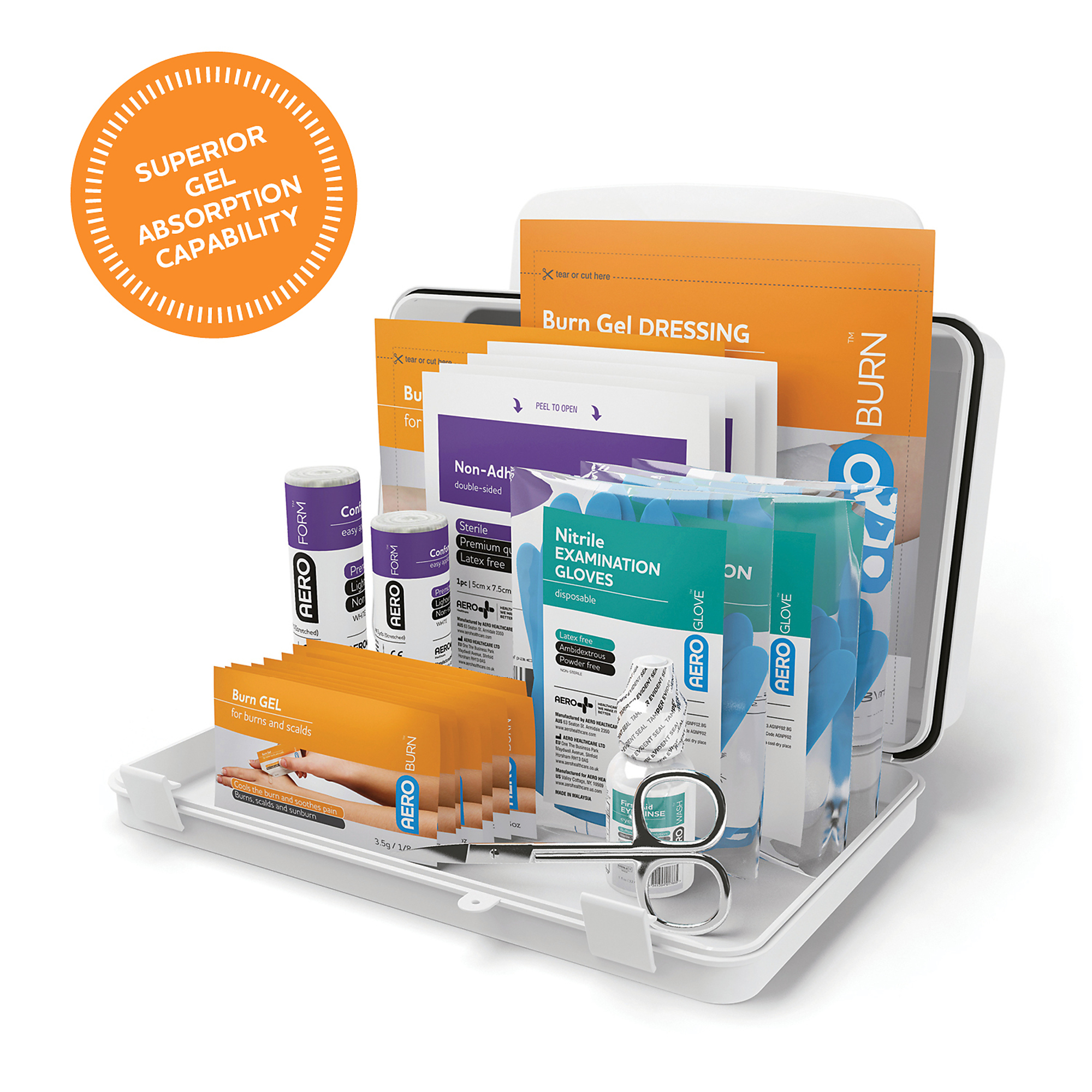 Aero Healthcare, SUREFILL 10 Series Burn Kit, Items Per Kit 26 Class A, ANSI Compliant, Model# AKB10W