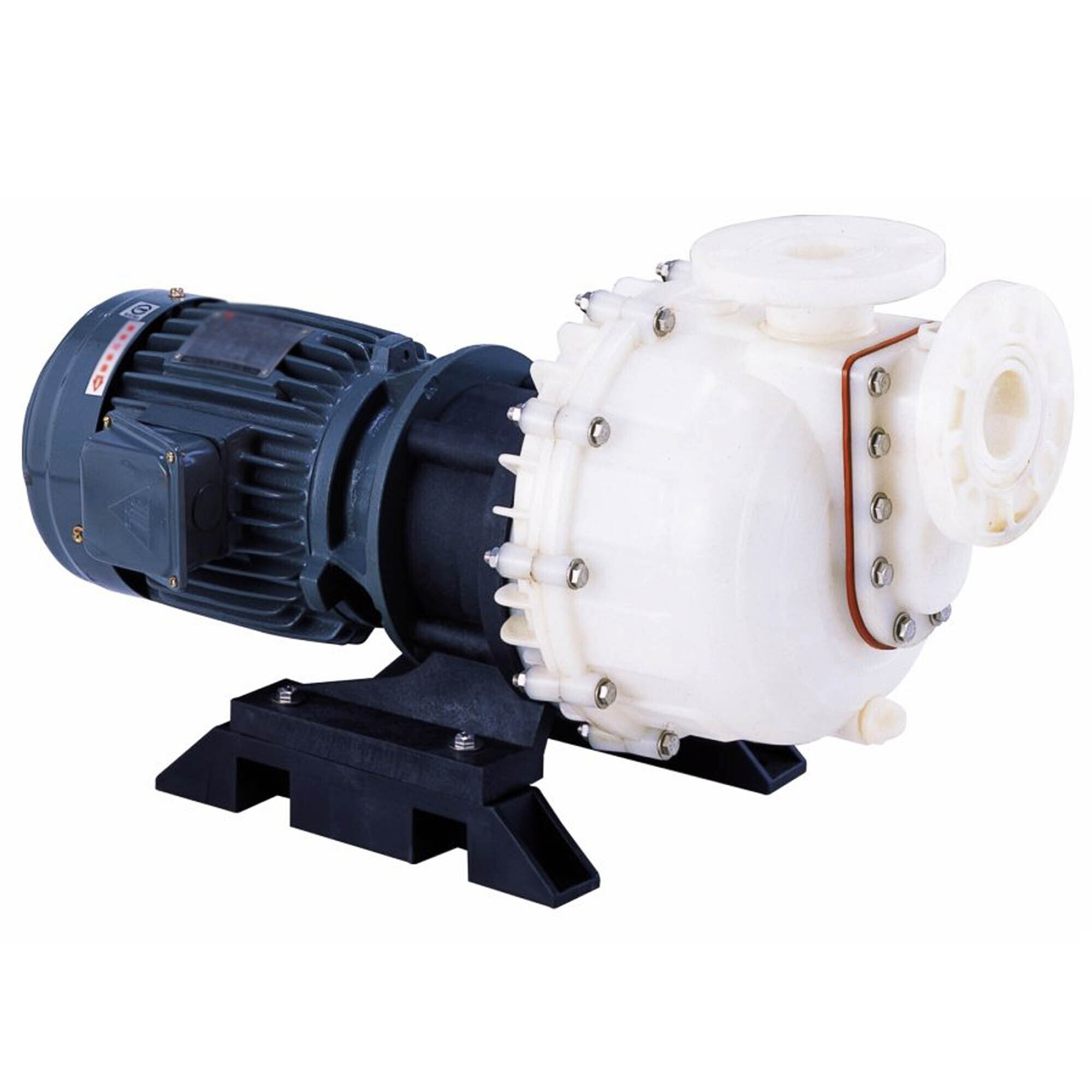 Gol Pumps, Self-Priming Chemical Pump (PVDF) 230V, 3PH, Max. Flow 10800 GPH, Port Size 3 in, Model# GPD-532LF