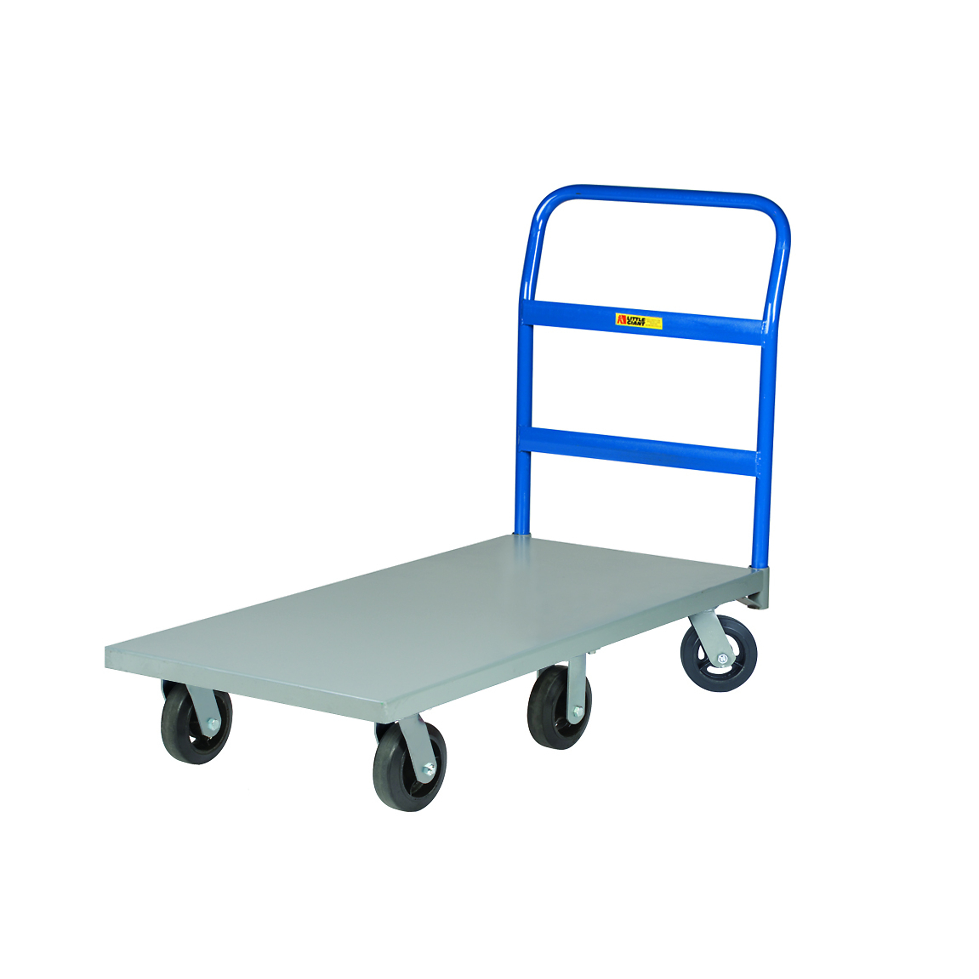 Little Giant 6-Wheel Platform Truck - 2000-Lb. Capacity, 30in. x 72in. Deck, 6in. Mold-On Rubber Wheels, Model# NB6W-3072-6MR