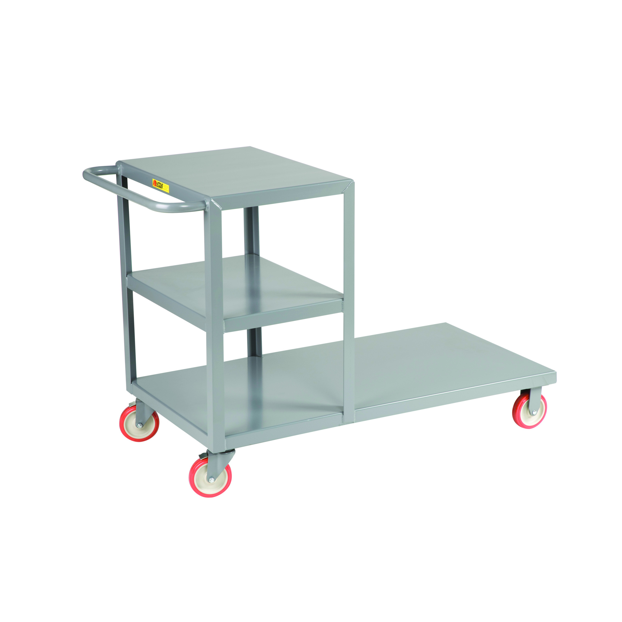 Little Giant Combo Cart - Combination Shelf and Platform Truck, Capacity 1,200 lb, Platform Width 30 in, Model# CC-3060-5PYBK