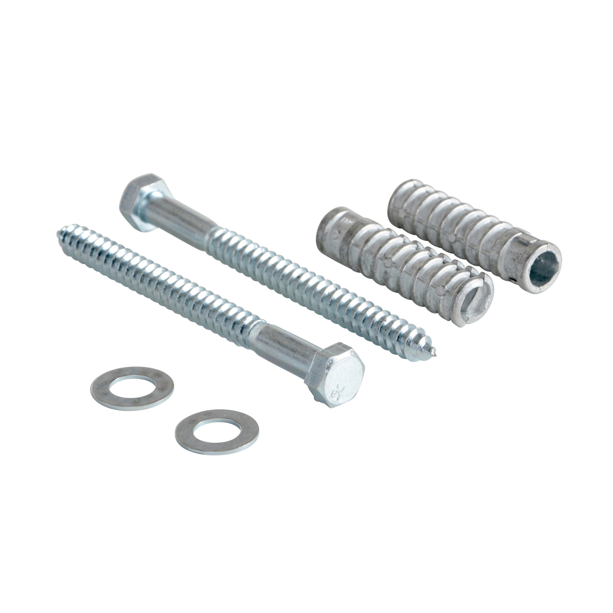 Vestil Steel Q195 Concrete Car Stop Hardware Kit 2 Pack Silver
