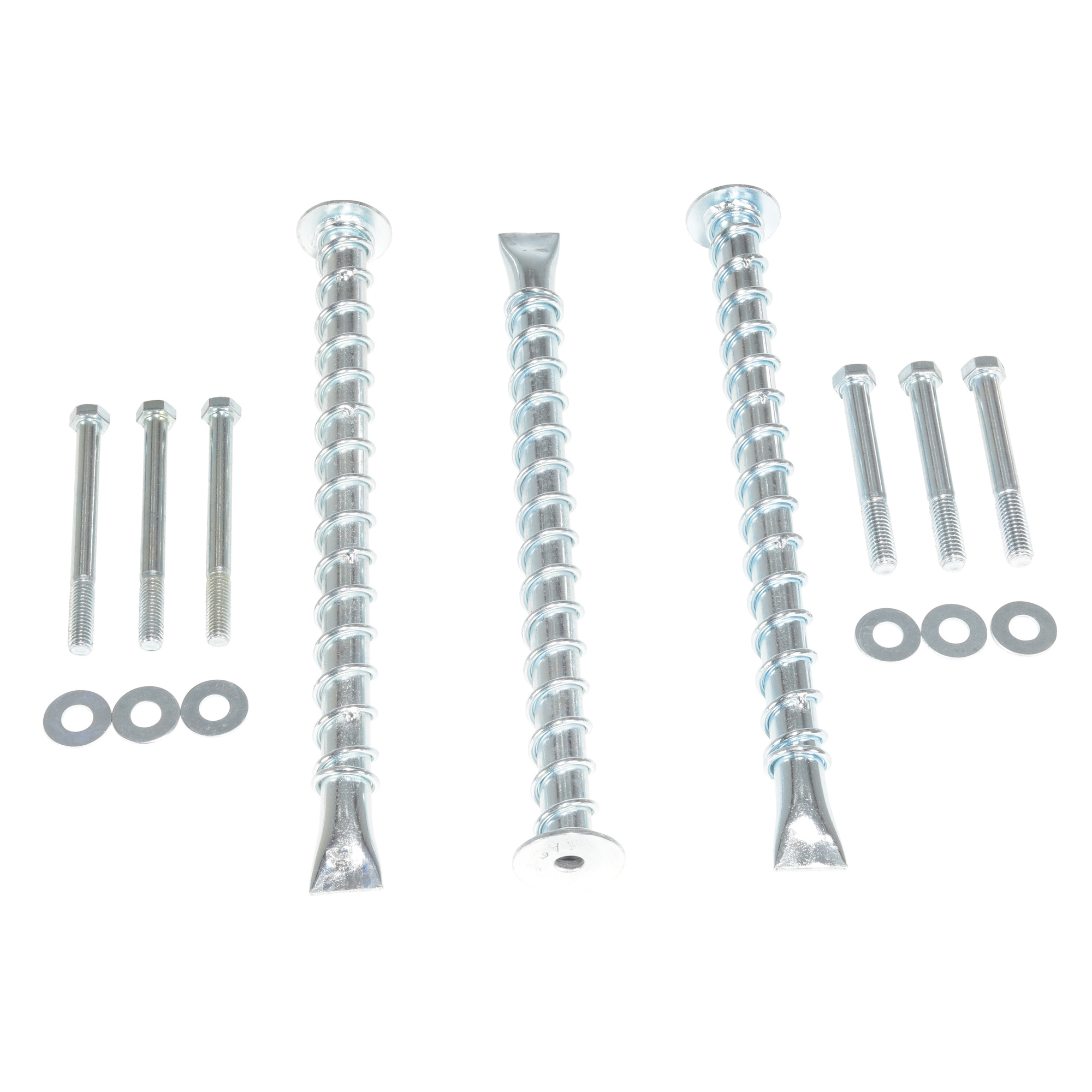 Vestil Steel Asphalt Car Stop Anchor Kit 3 Hole Silver