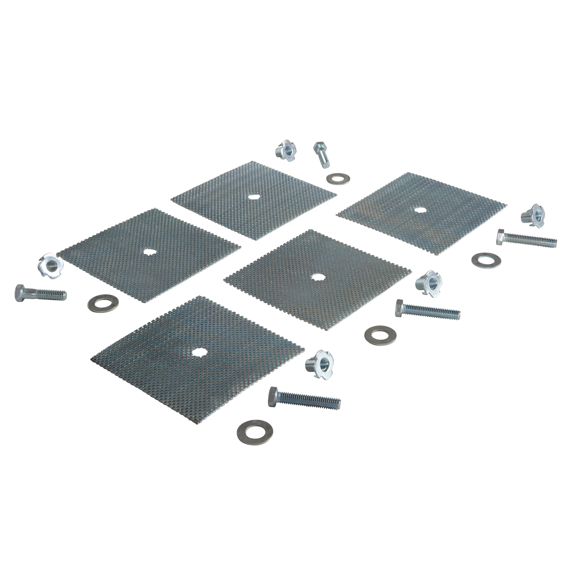 Vestil Plastic Speed Bump — 9in. x 5in. x 4in., 5 Holes, Glue Down Hardware Kit, Silver, Model# SB-108-GDK