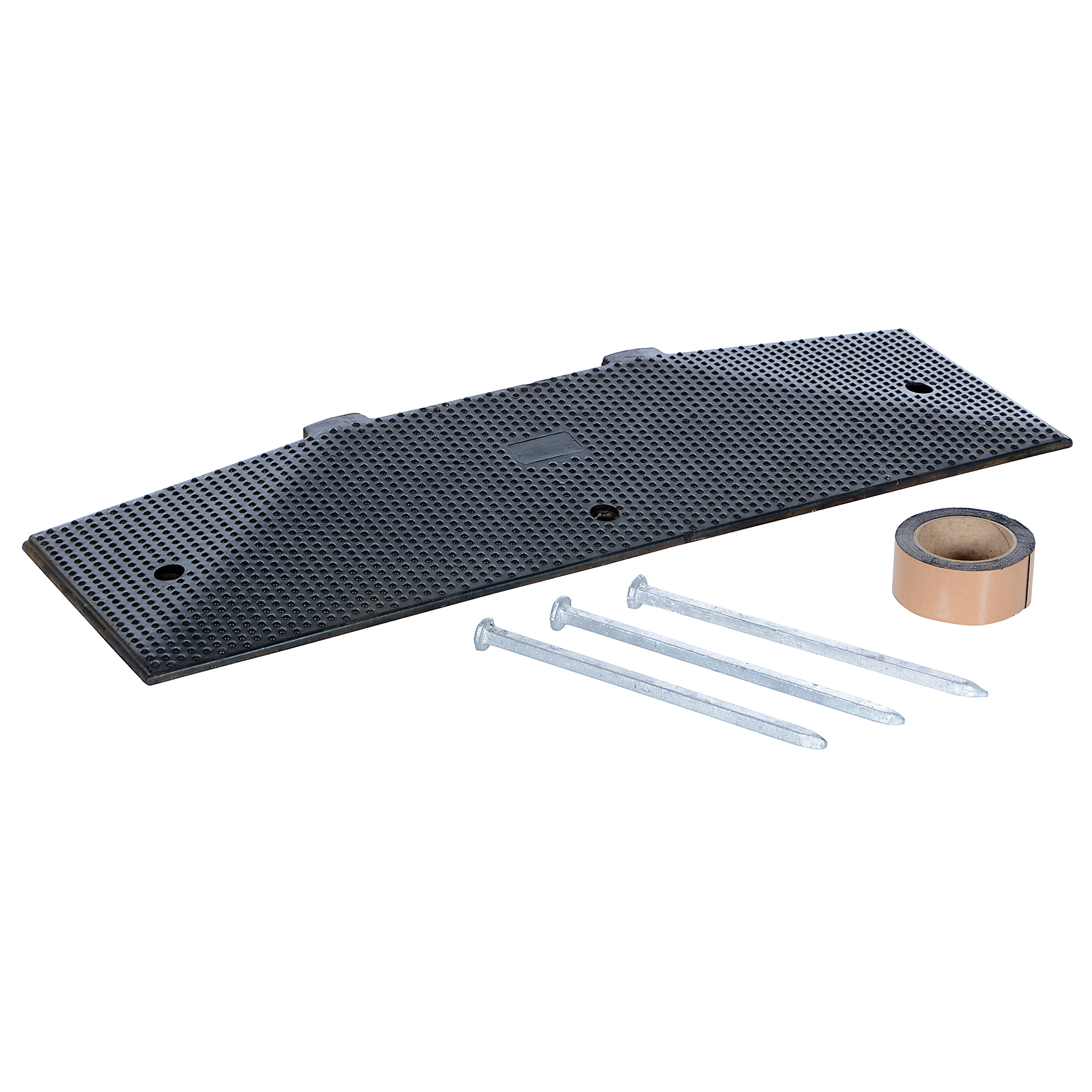 Vestil Rubber Speed Hump Male End Cap Asphalt Hardware 11-3/16 In. x 35-1/4 In. x 1-7/8 In. 60000 Lb. Capacity Black