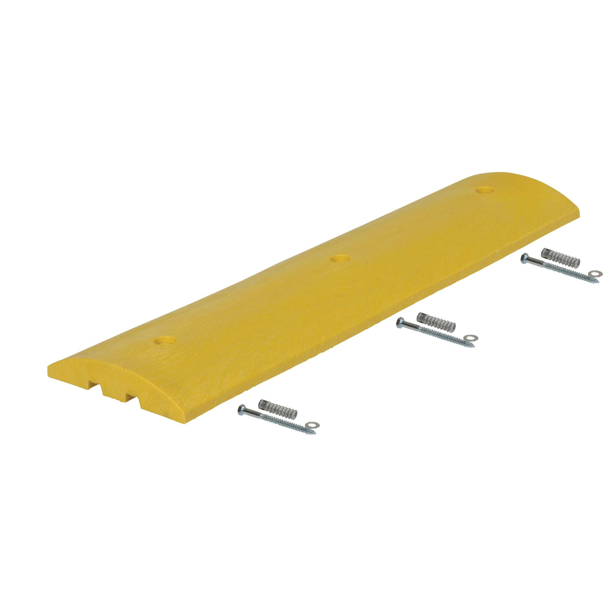 Vestil Plastic Speed Bump Concrete Hardware 48 In. x 12 In. x 2-1/4 In. Yellow
