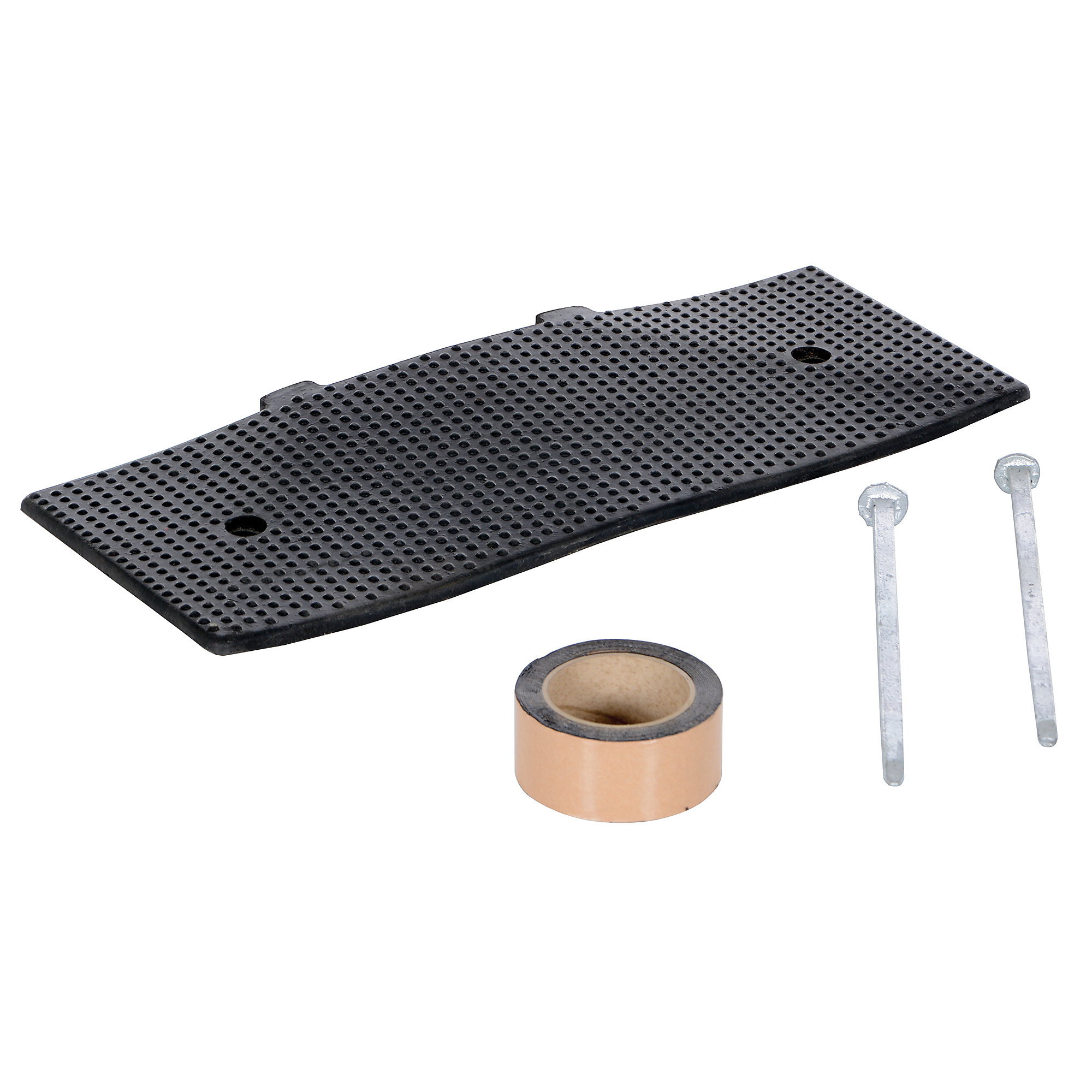 Vestil Rubber Male End Cap Asphalt Hardware 9-15/32 In. x 23-1/2 In. x 1-5/8 In. 40000 Lb. Capacity Black