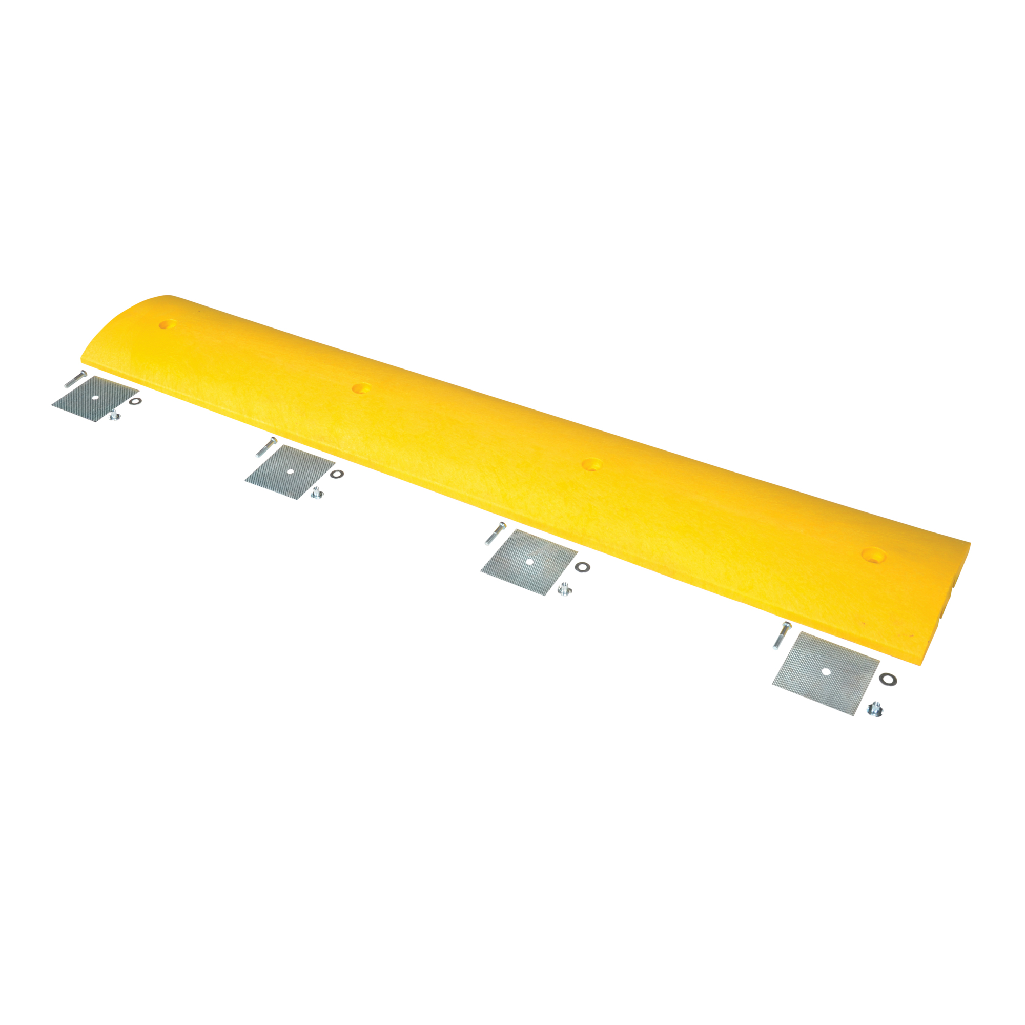 Vestil Plastic Speed Bump Glue Down Hardware 72 In. x 12 In. x 2-1/4 In. Yellow