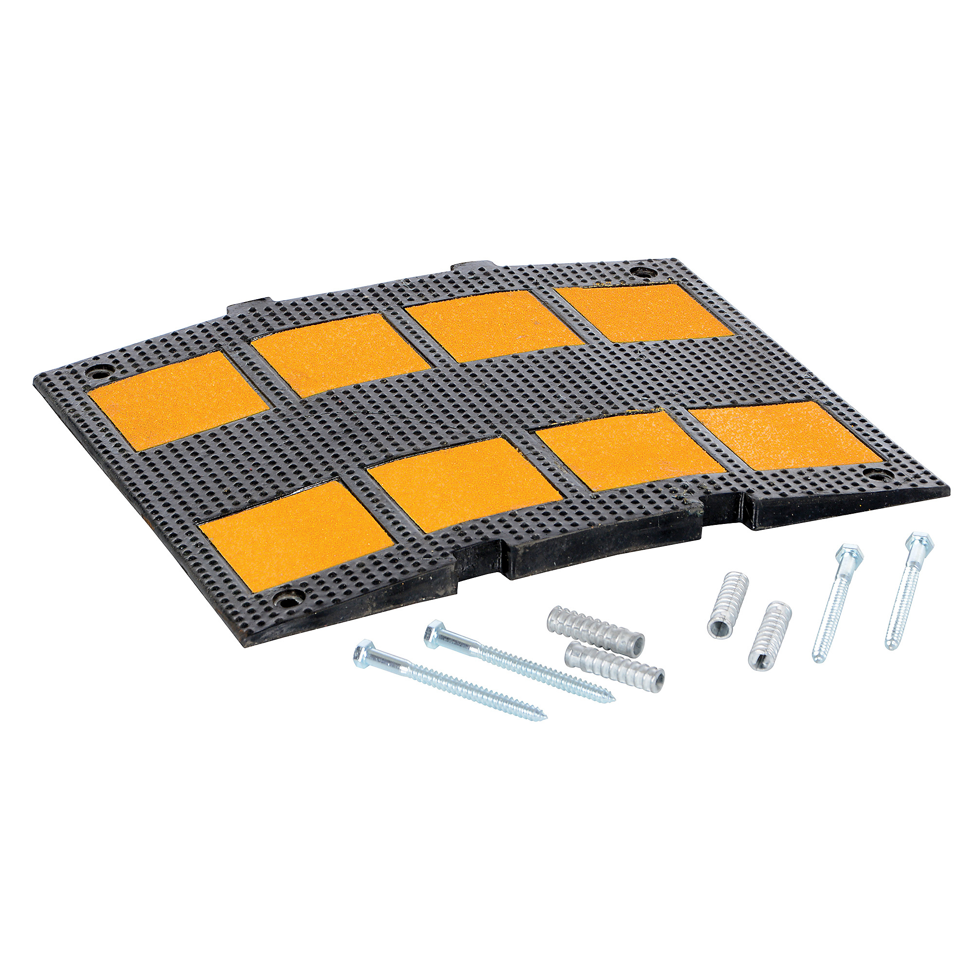 Vestil Rubber Speed Hump Middle Section - 19.188in. Length, 1.625in. Height, Concrete Kit, Model# RSH-108-M-C