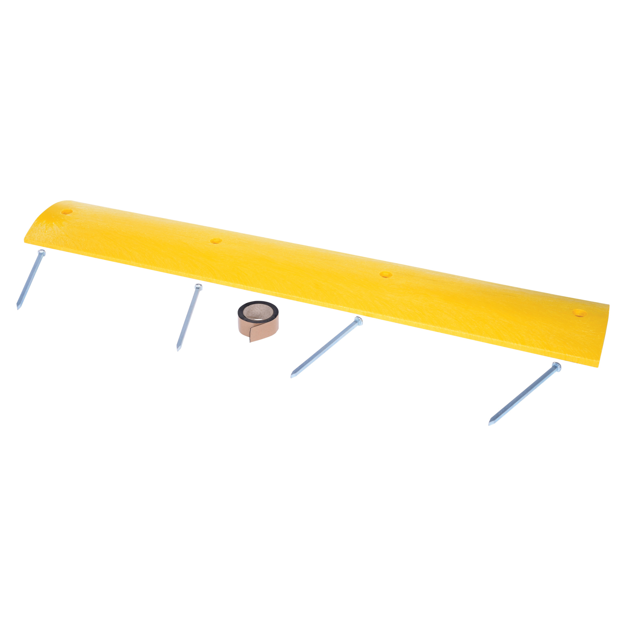Vestil Plastic Speed Bump Asphalt Hardware 72 In. x 12 In. x 2-1/4 In. Yellow