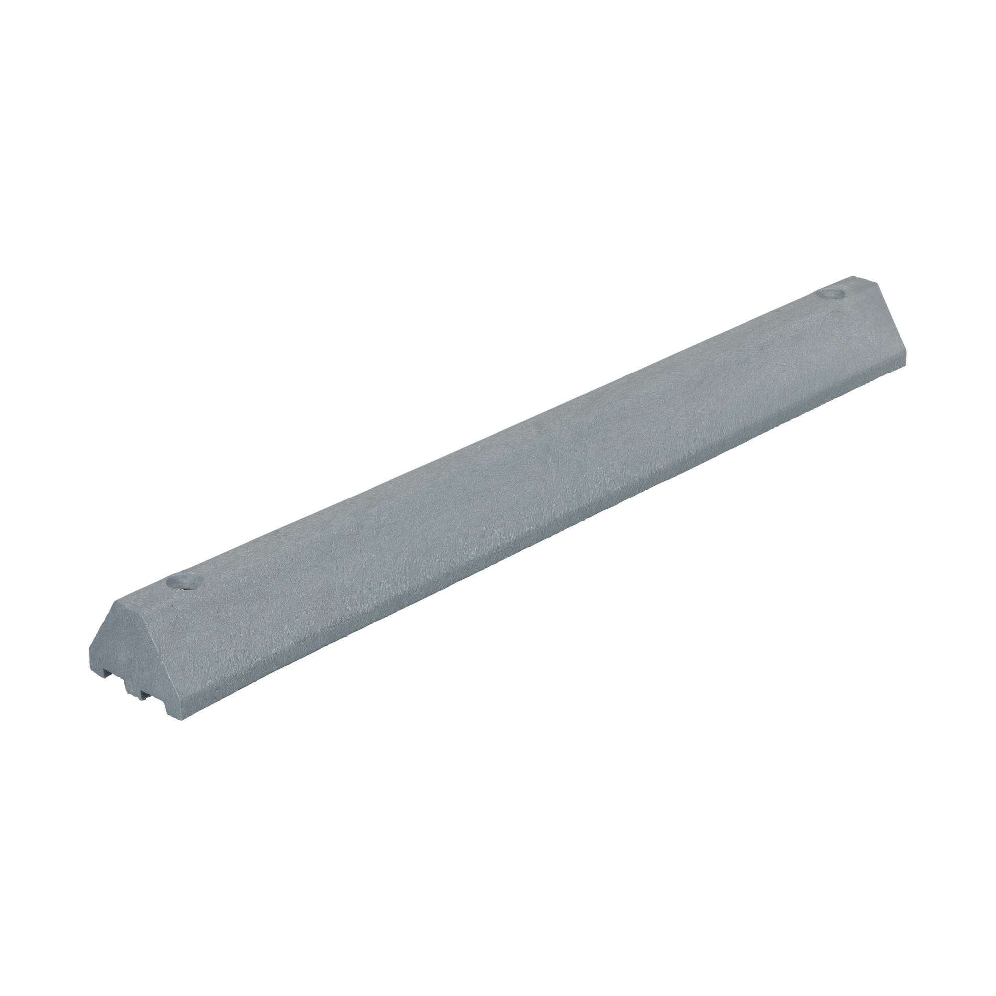 Vestil Recycled Plastic Car Stop 48 In. x 6 In. x 4 In. Gray