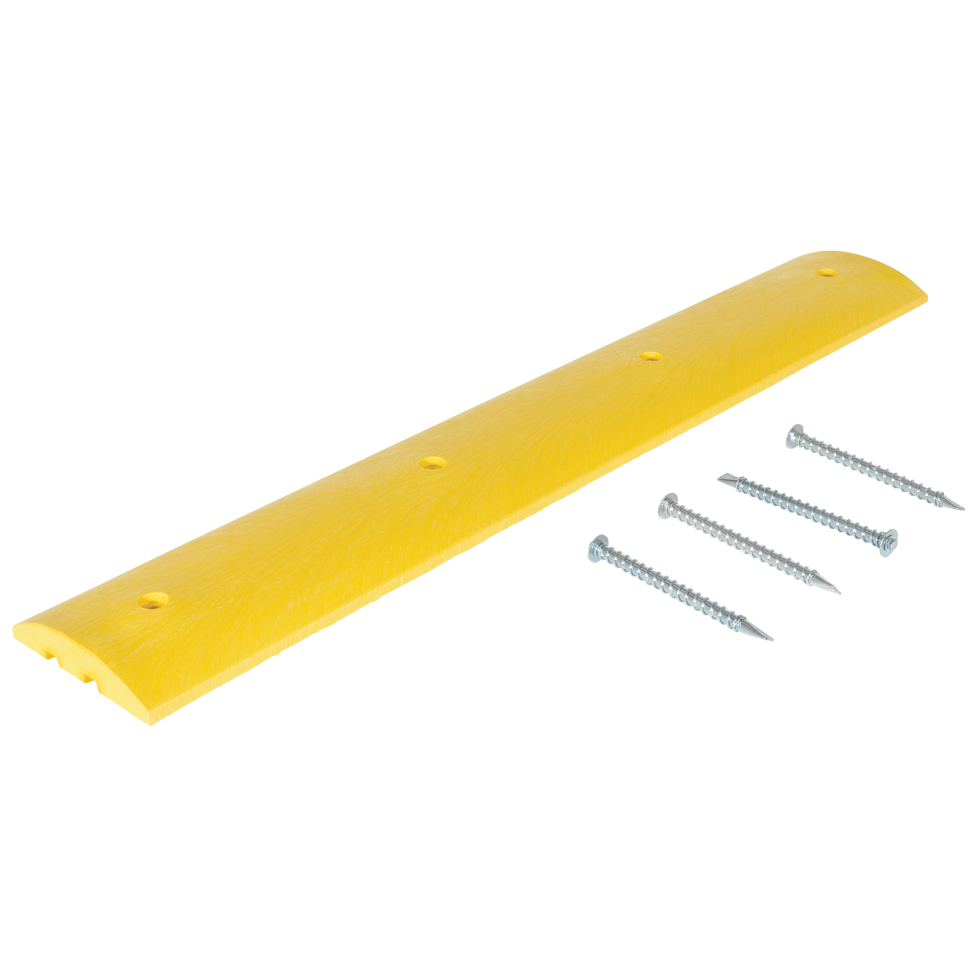 Vestil Plastic Heavy Duty Speed Bump Asphalt Hardware 72 In. x 12 In. x 2-1/4 In. Yellow