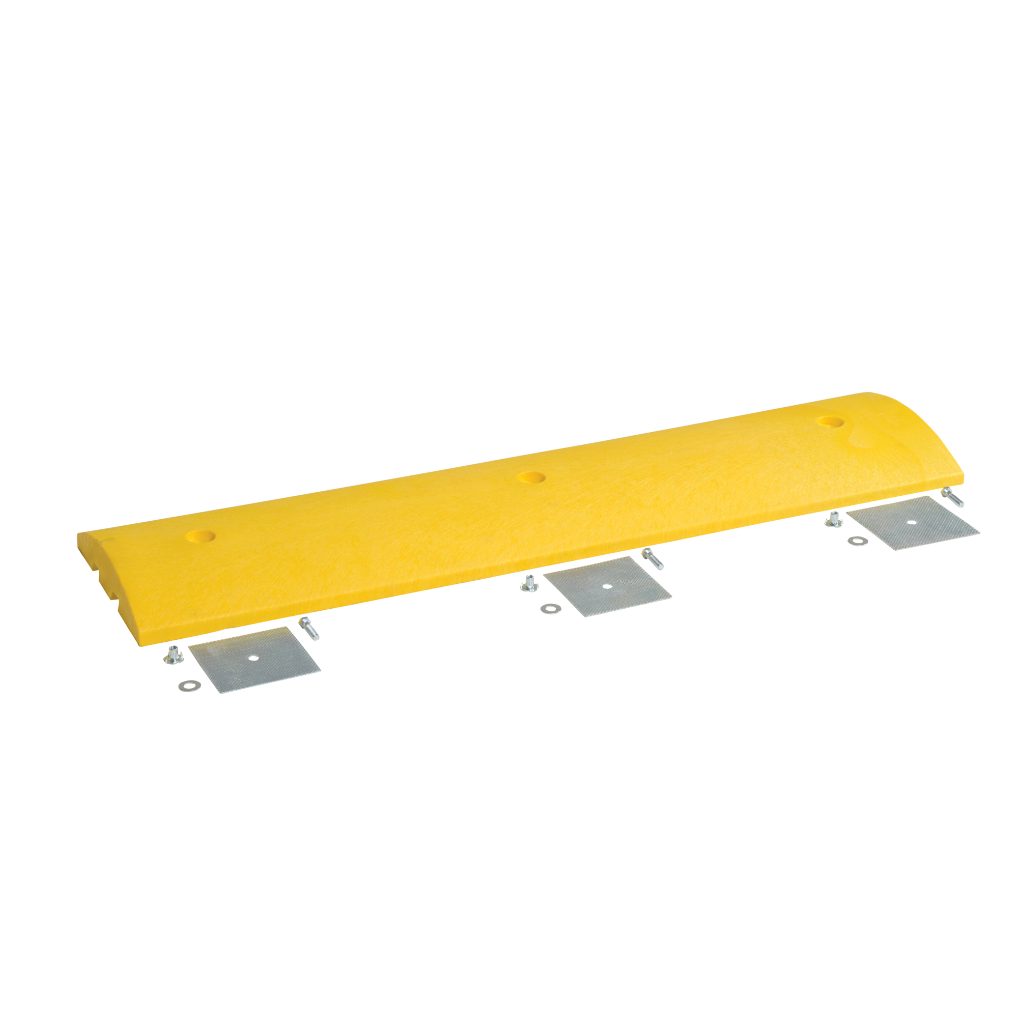 Vestil Plastic Speed Bump Glue Down Hardware 48 In. x 12 In. x 2-1/4 In. Yellow