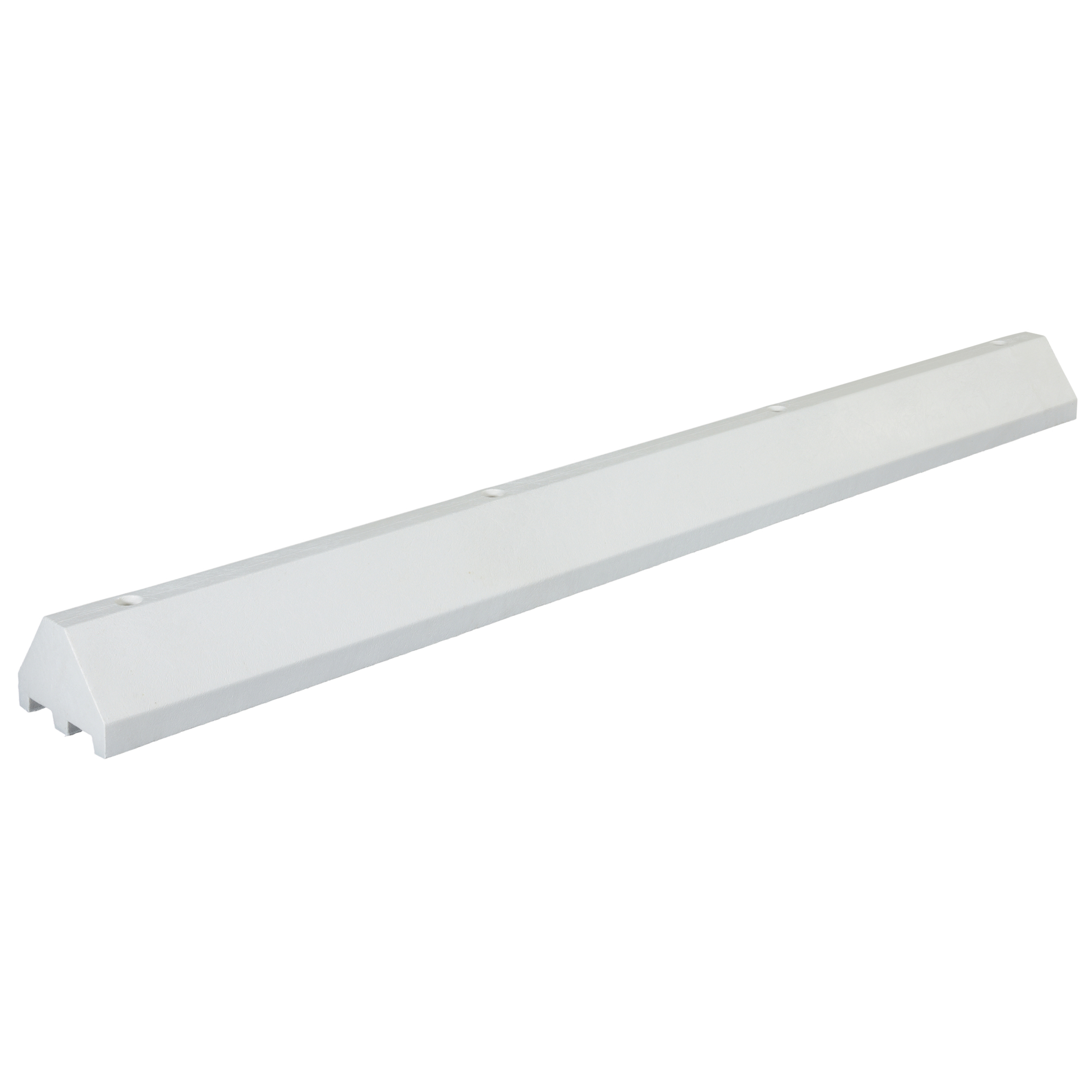 Vestil Recycled Plastic Truck Stop 96 In. x 10 In. x 7 In. White