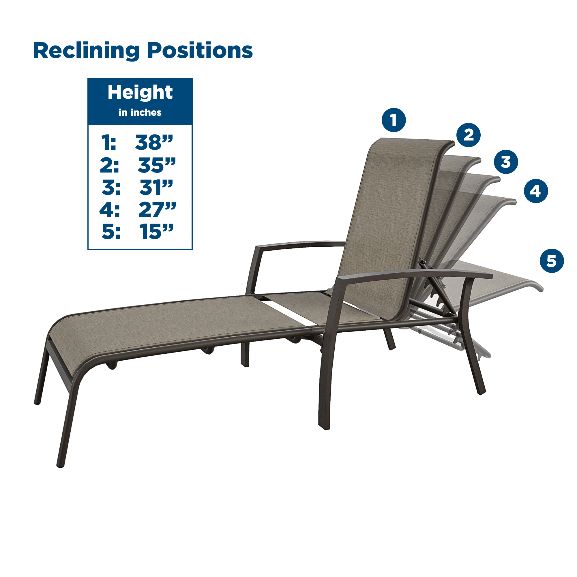 Cosco Serene Ridge Outdoor Aluminum Chaise Lounge 2 Pack Primary