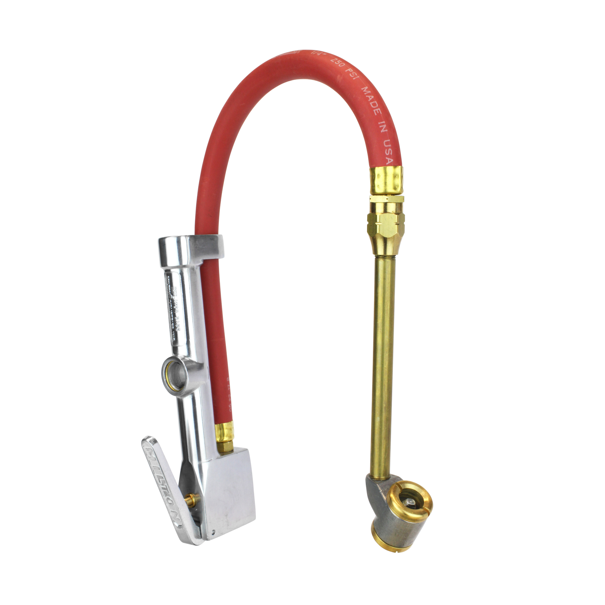 Dual Head Straight Air Chuck Inflator with Inline Gauge Dual Head Straight Air Chuck Inflator with Inline Gauge