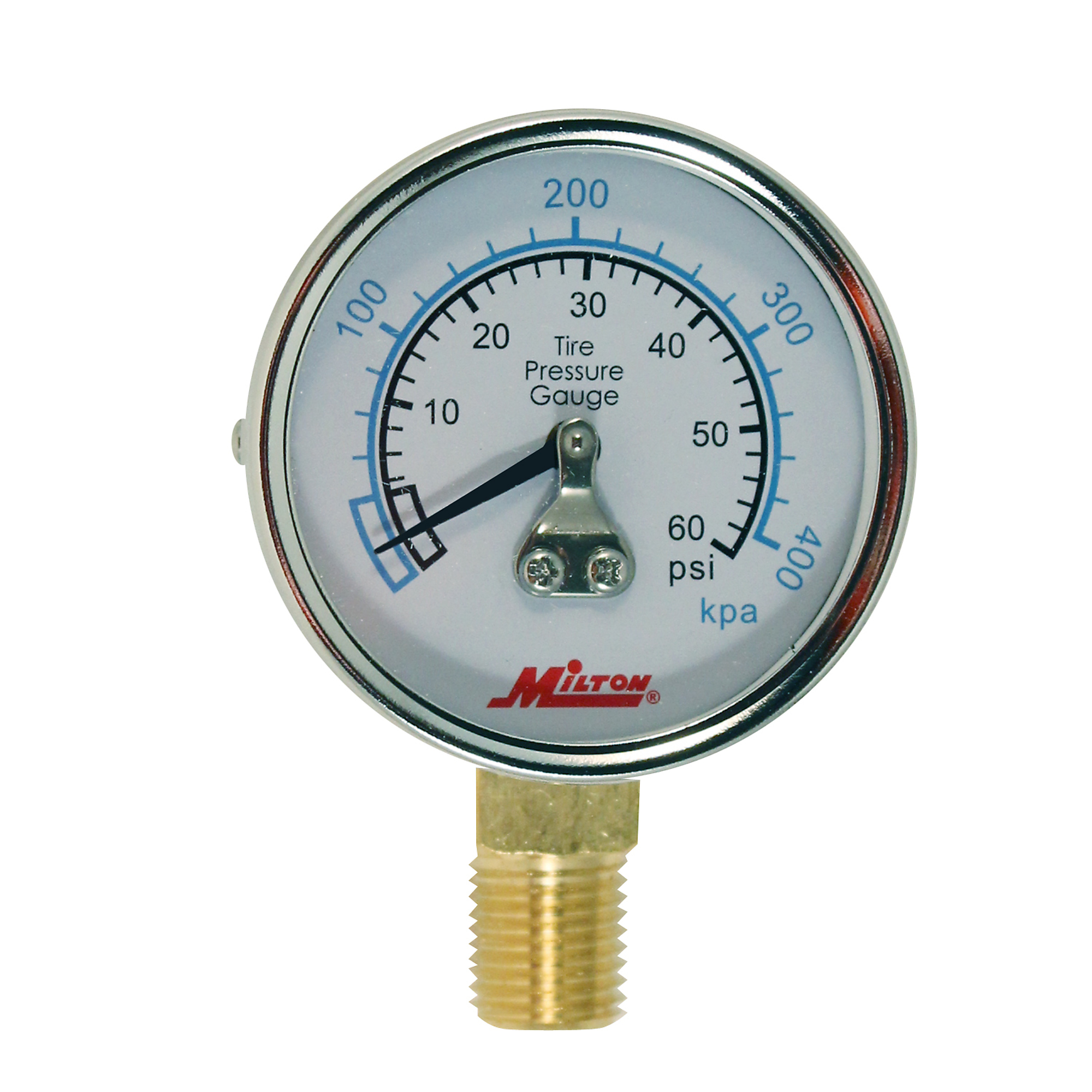 Milton, Gauge, 0-60 PSI - Bottom Mount, Max. PSI 60 PSI, Model# 1193