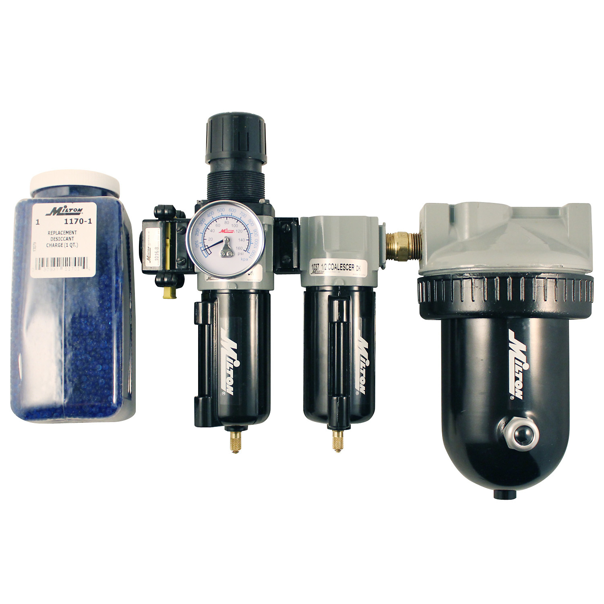 Milton, Deluxe Desiccant Dryer System, 1 qt, Max. PSI 250 PSI, Model# 1072