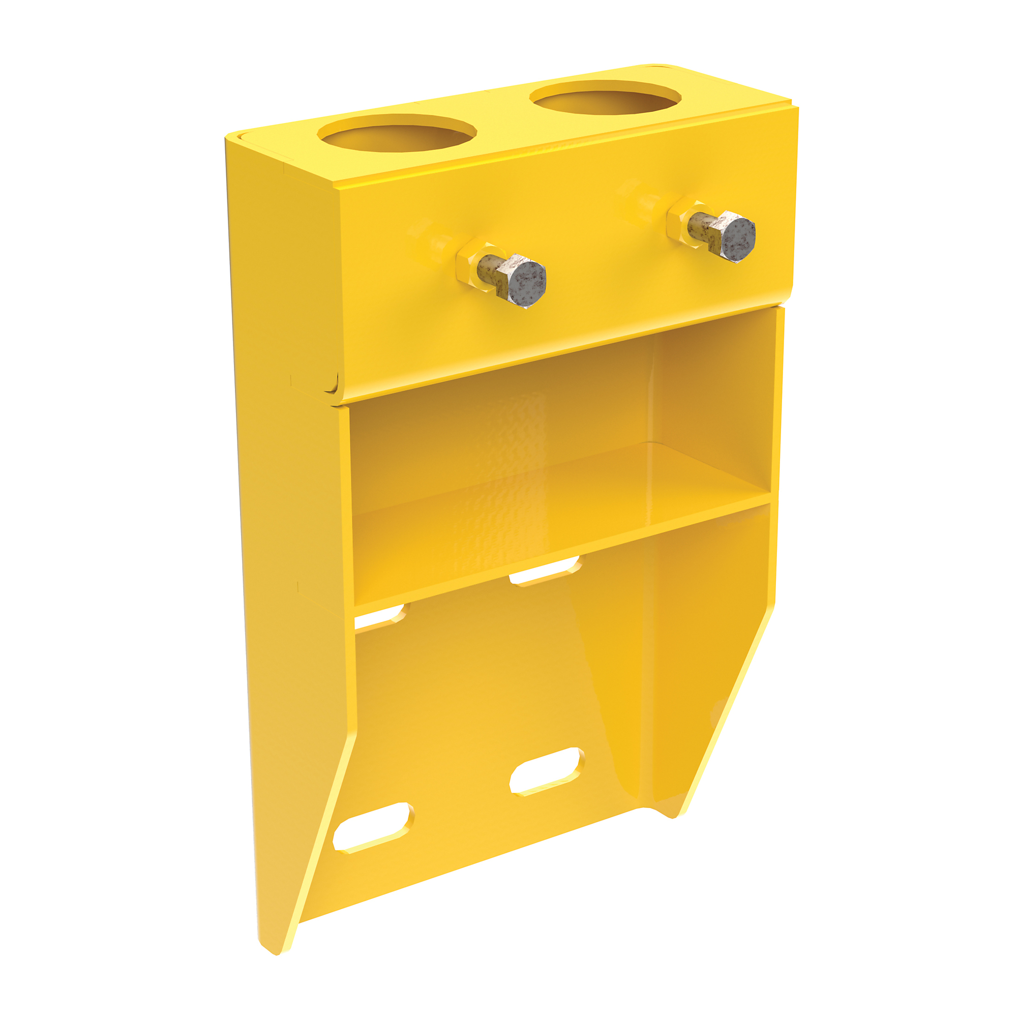 Vestil Wall Mount Handrail Bracket - 6.375in. Length, Yellow, Model# VDKR-VM2
