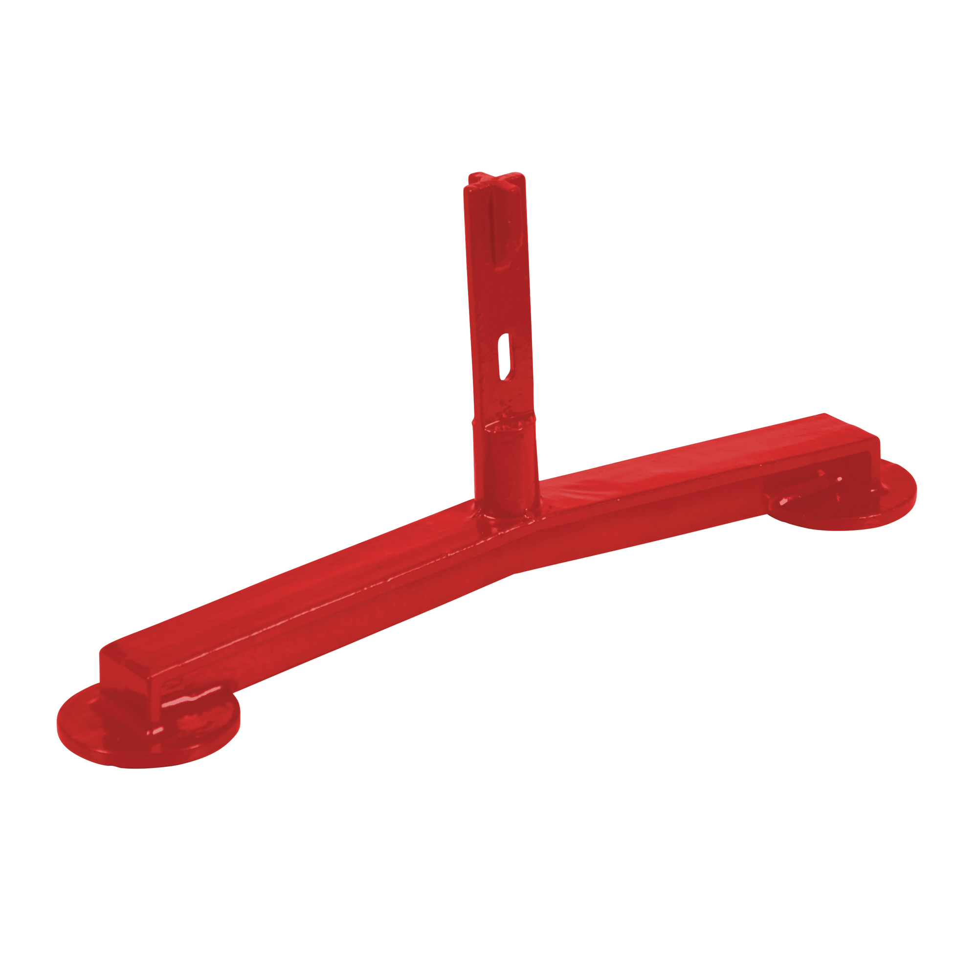 Vestil, red pipe railing barricade base w/feet, Length 3 in, Model ...