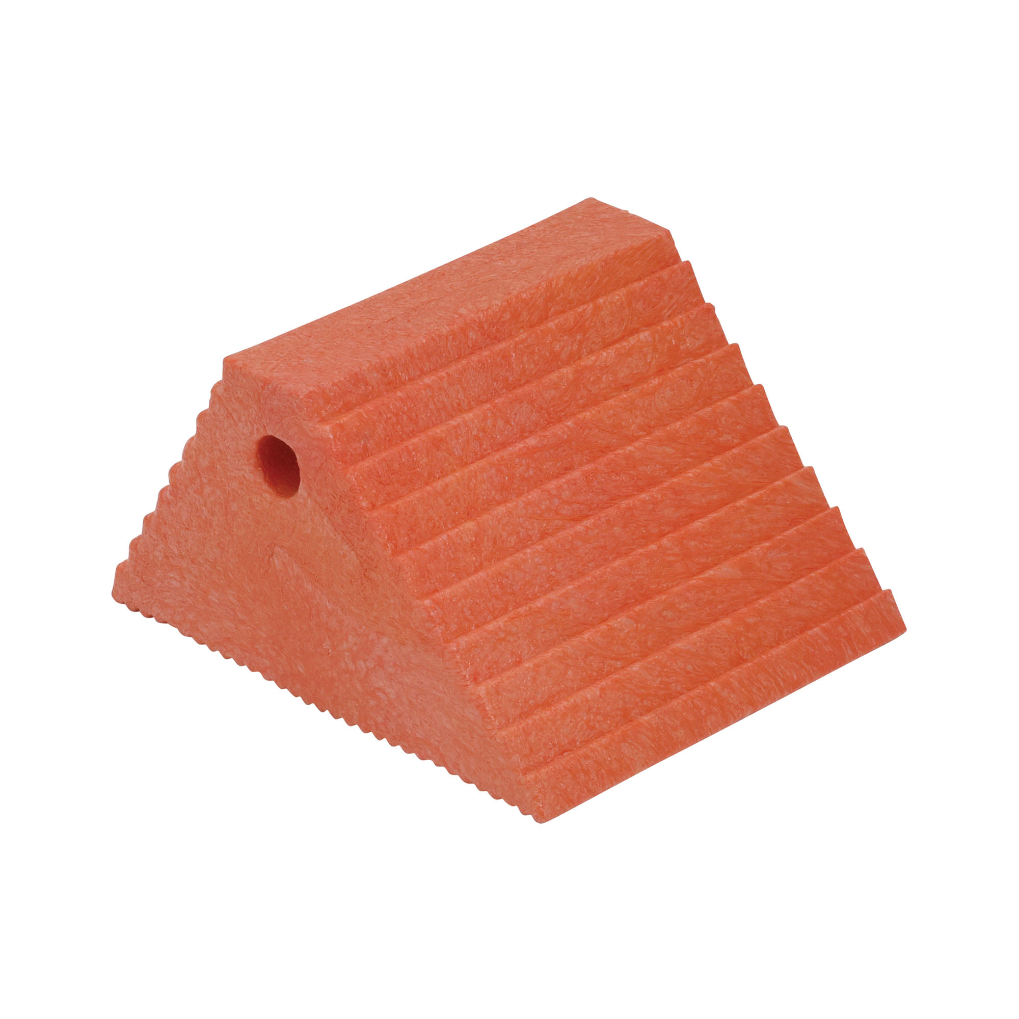 Vestil Dual Slope Wheel Chock, Recycled Plastic, Model# PWC-DS-OR