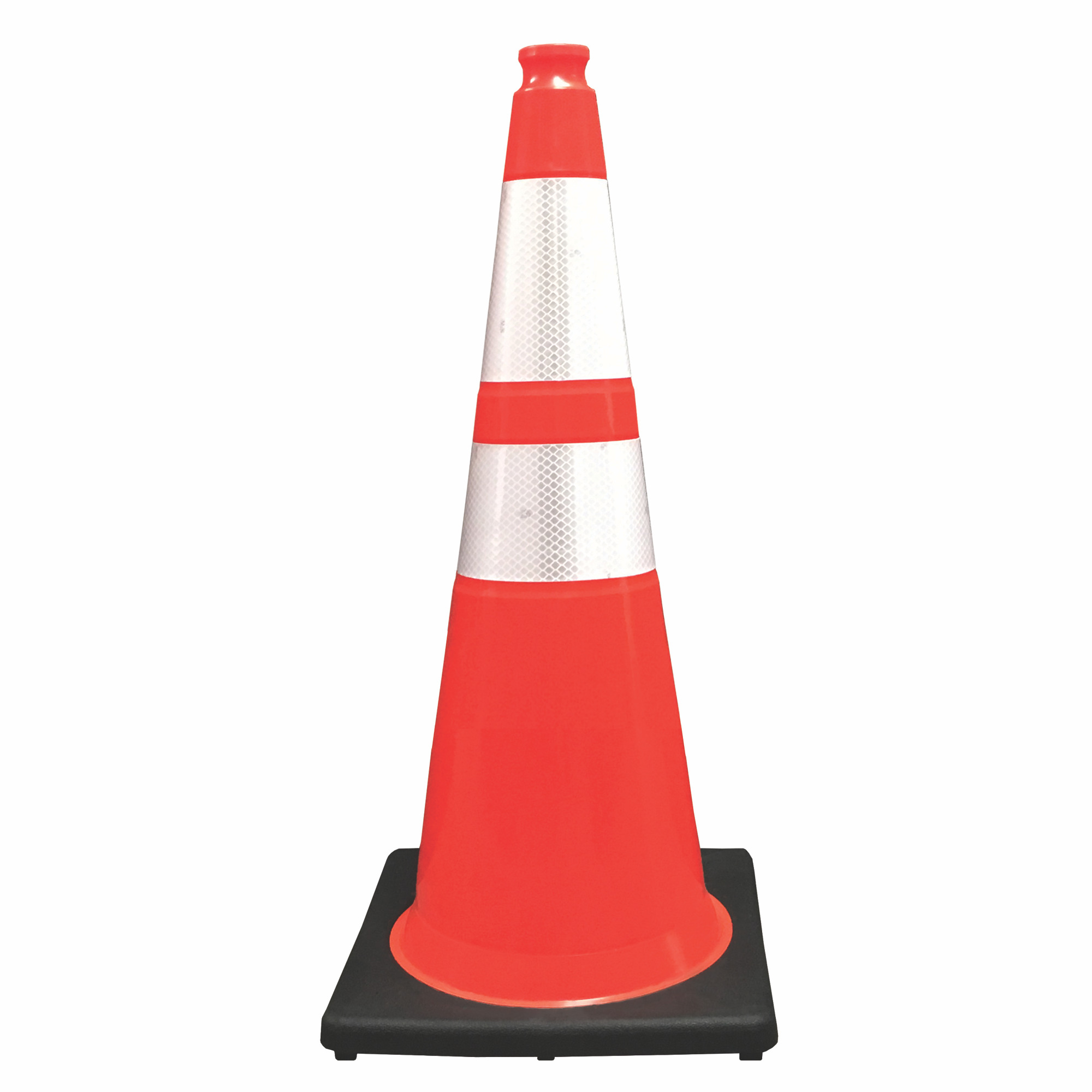 Eastern Metal Orange Traffic Cones 5 pk. Black Base 28in. 10lb., Model# TC2-28POH64