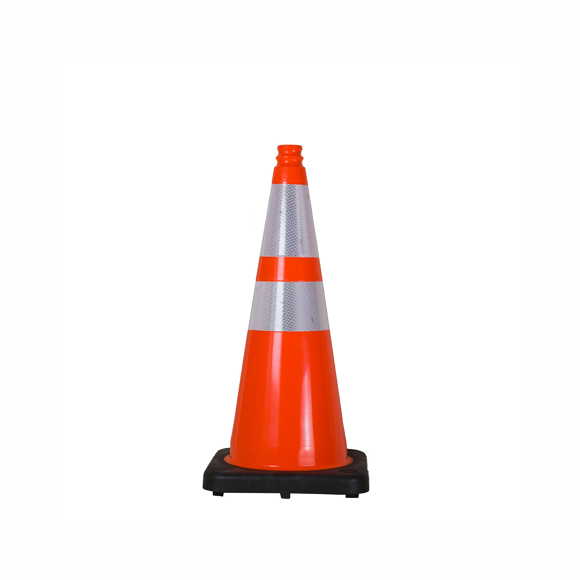 Eastern Metal Orange Traffic Cones 5 pk. Black Base 28in. 7lb., Model# TC3-28PO64