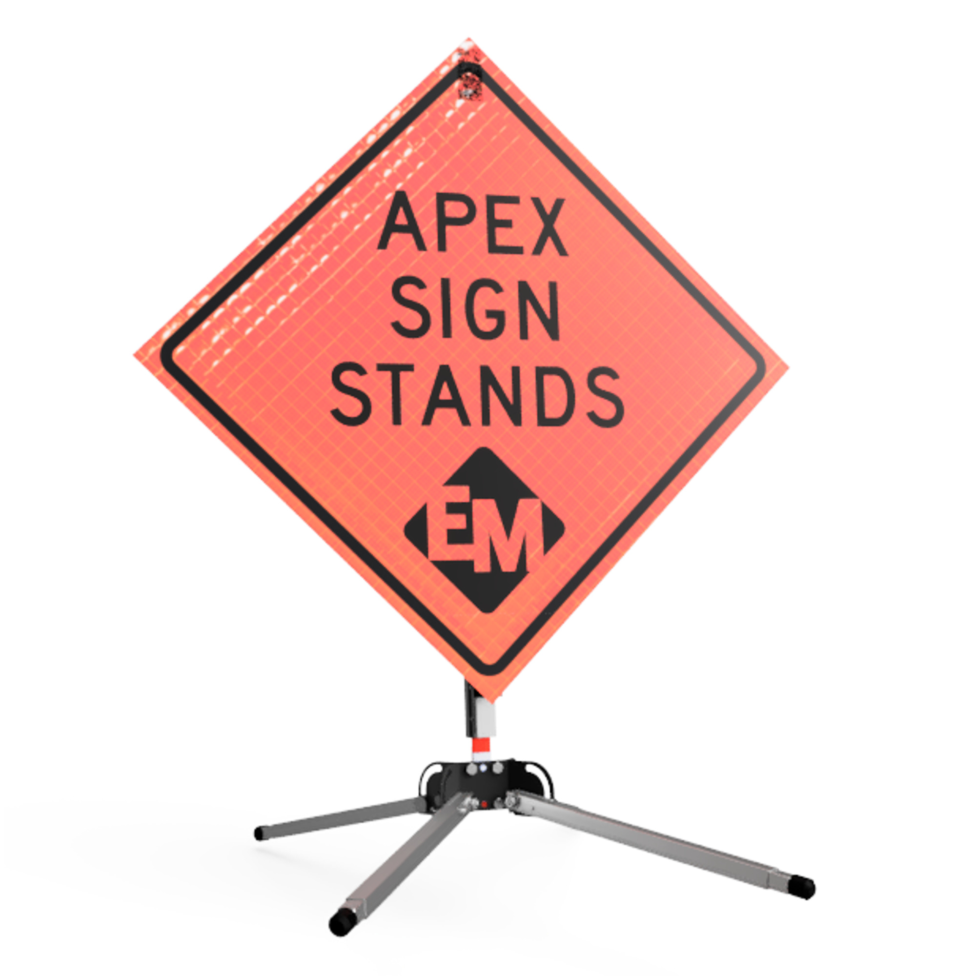 Eastern Metal Apex Flex Compact Sign Stand  Aluminum Leaf Spring, Silver, Model# AF-AL-DD