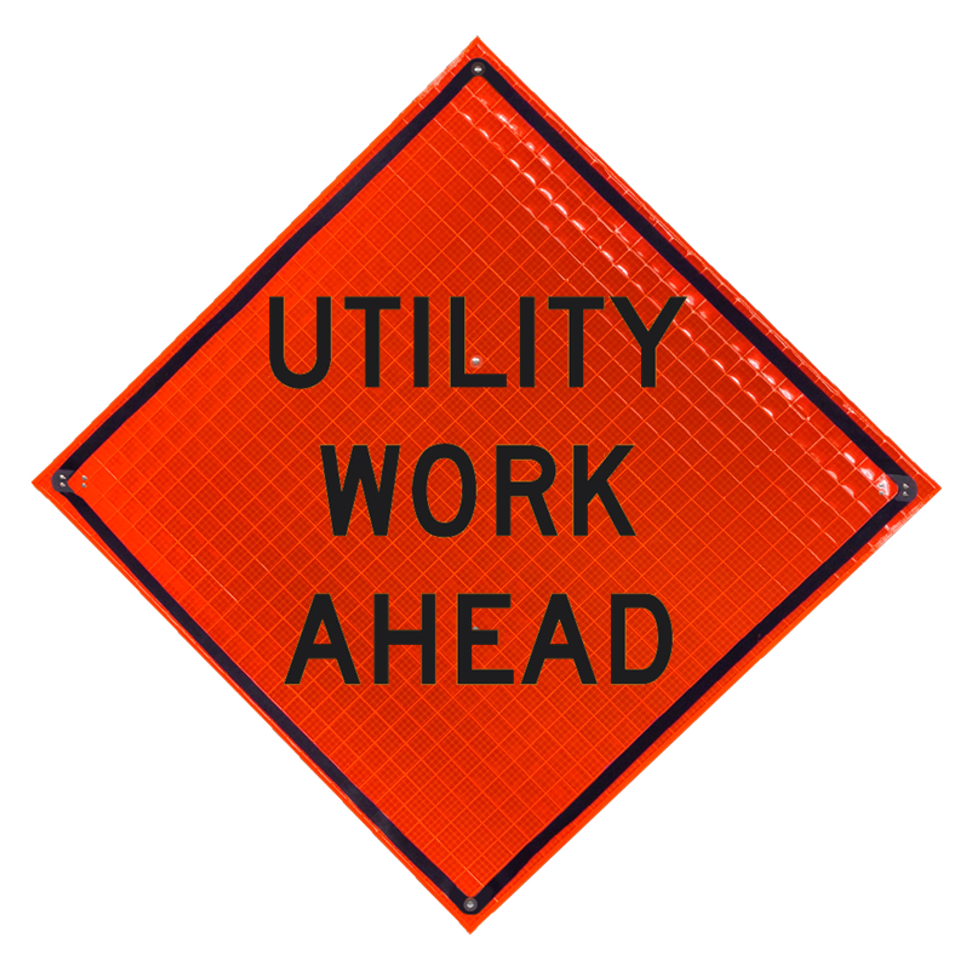 Eastern Metal, Super Bright Roll-up Sign, Height 36 in, Width 36 in, Model# C-36-SBO-4LEX-UWA